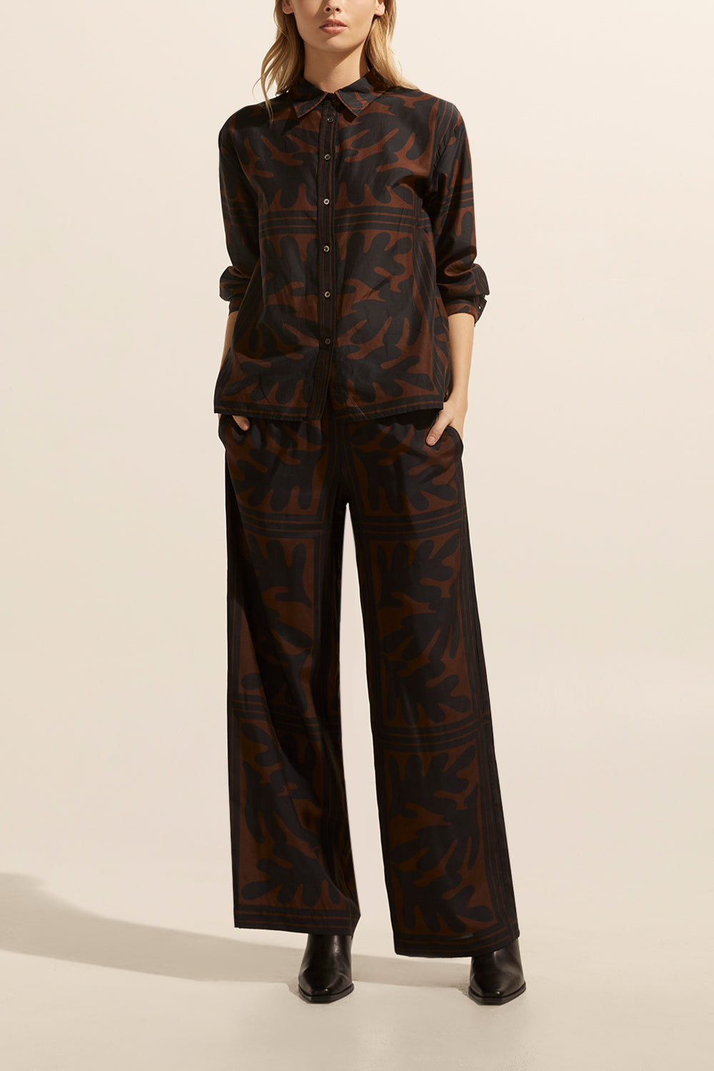 Breeze pant - Choc frond