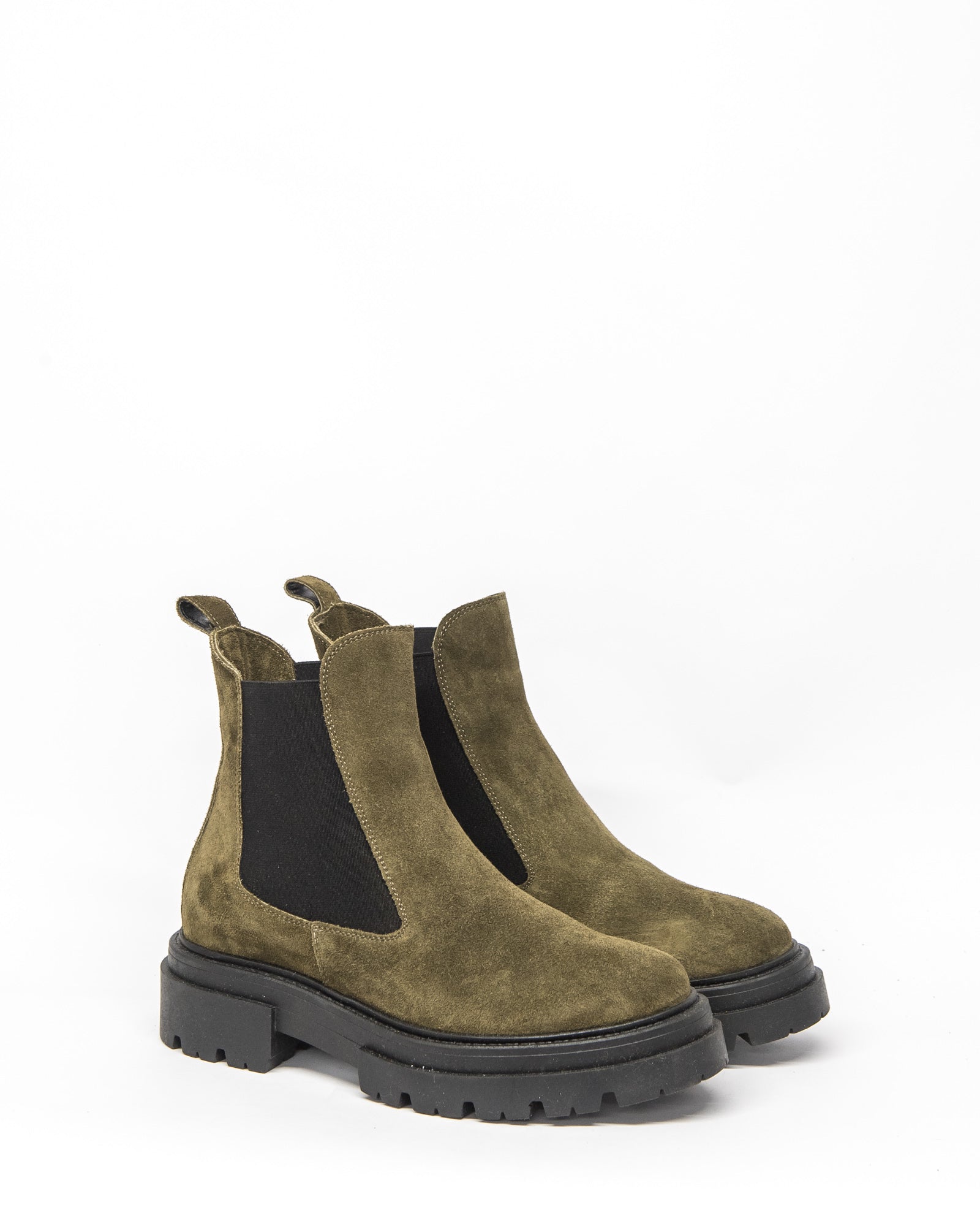 compass boot - green suede
