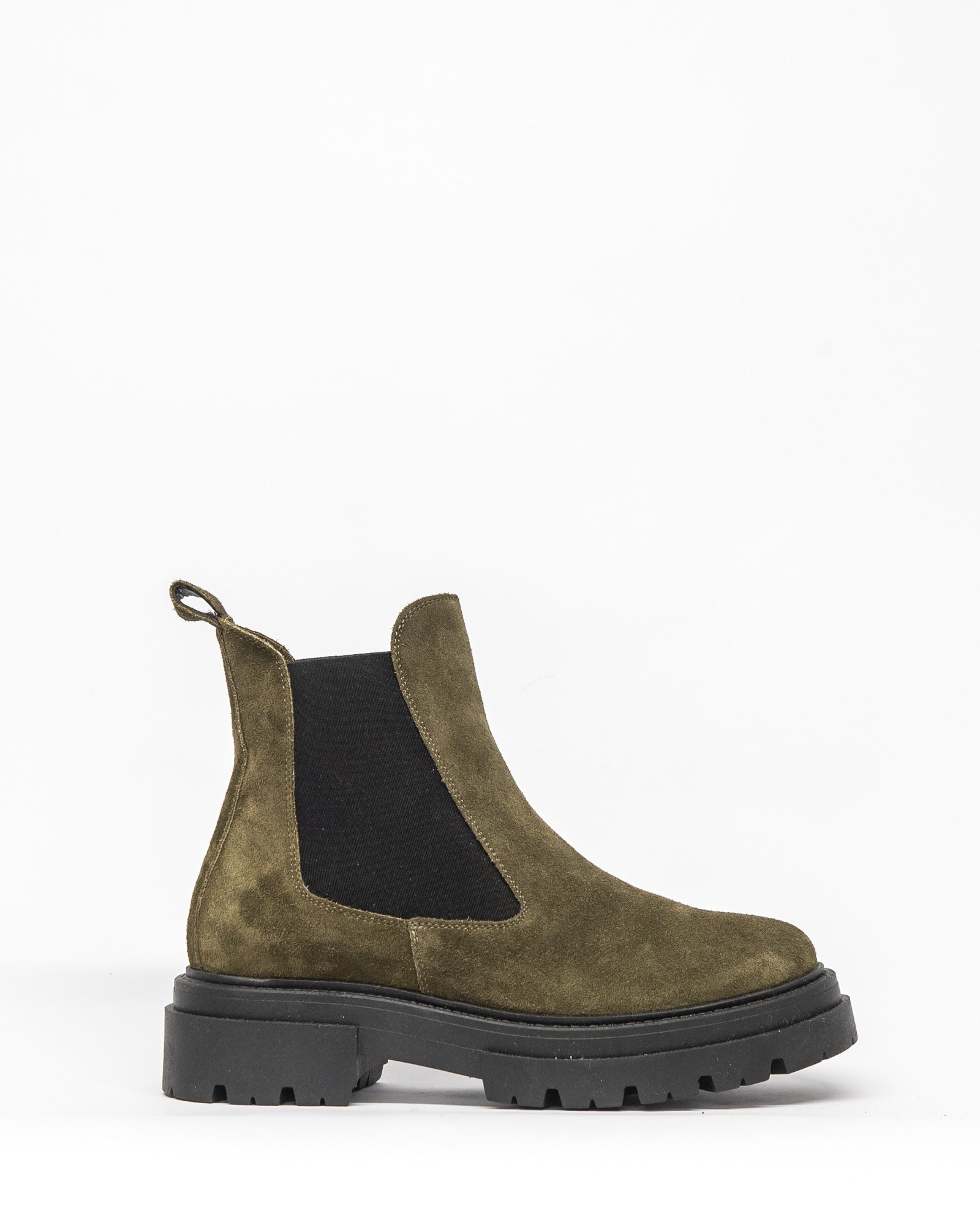 compass boot - green suede