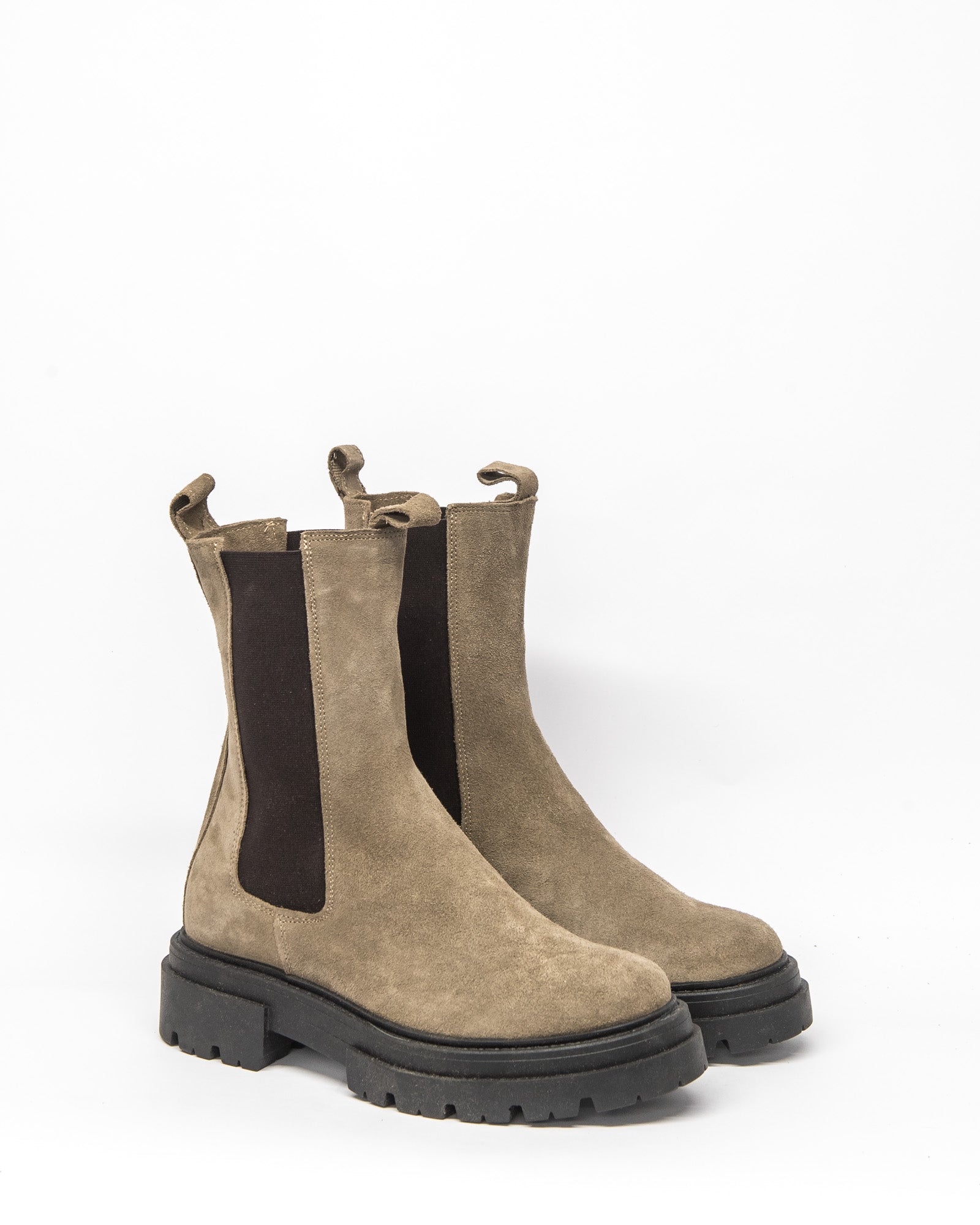 derive boot - taupe suede
