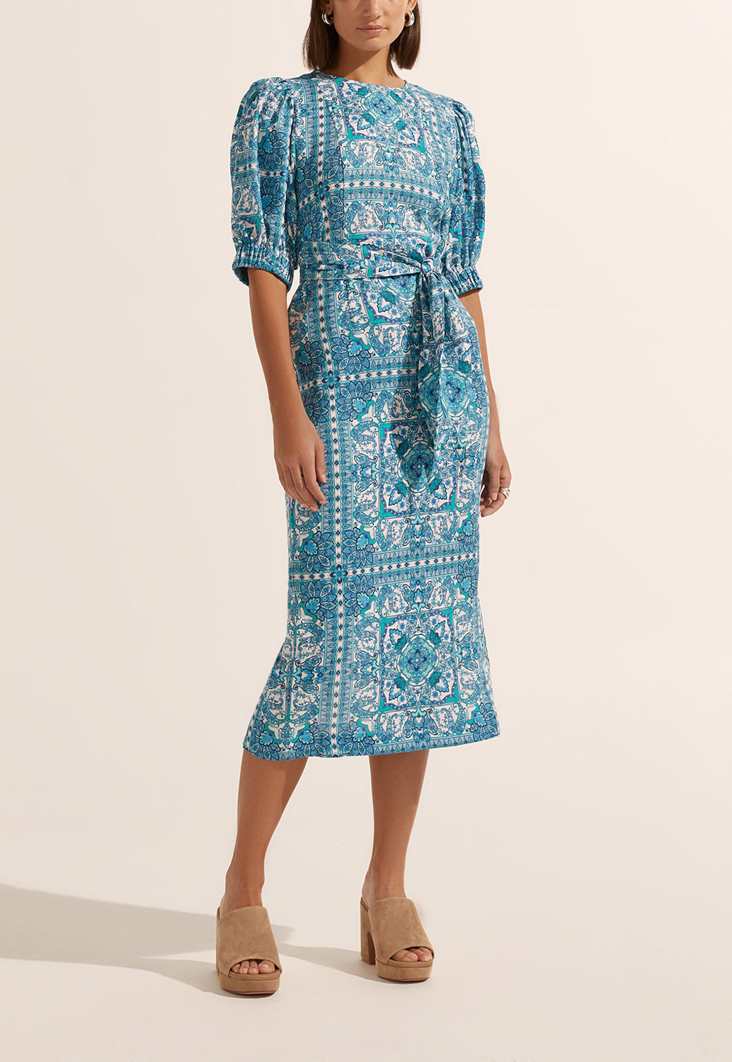 venture dress - sapphire tile