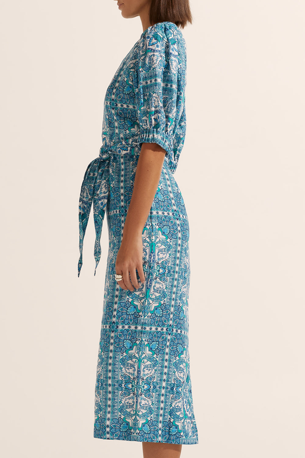 venture dress - sapphire tile