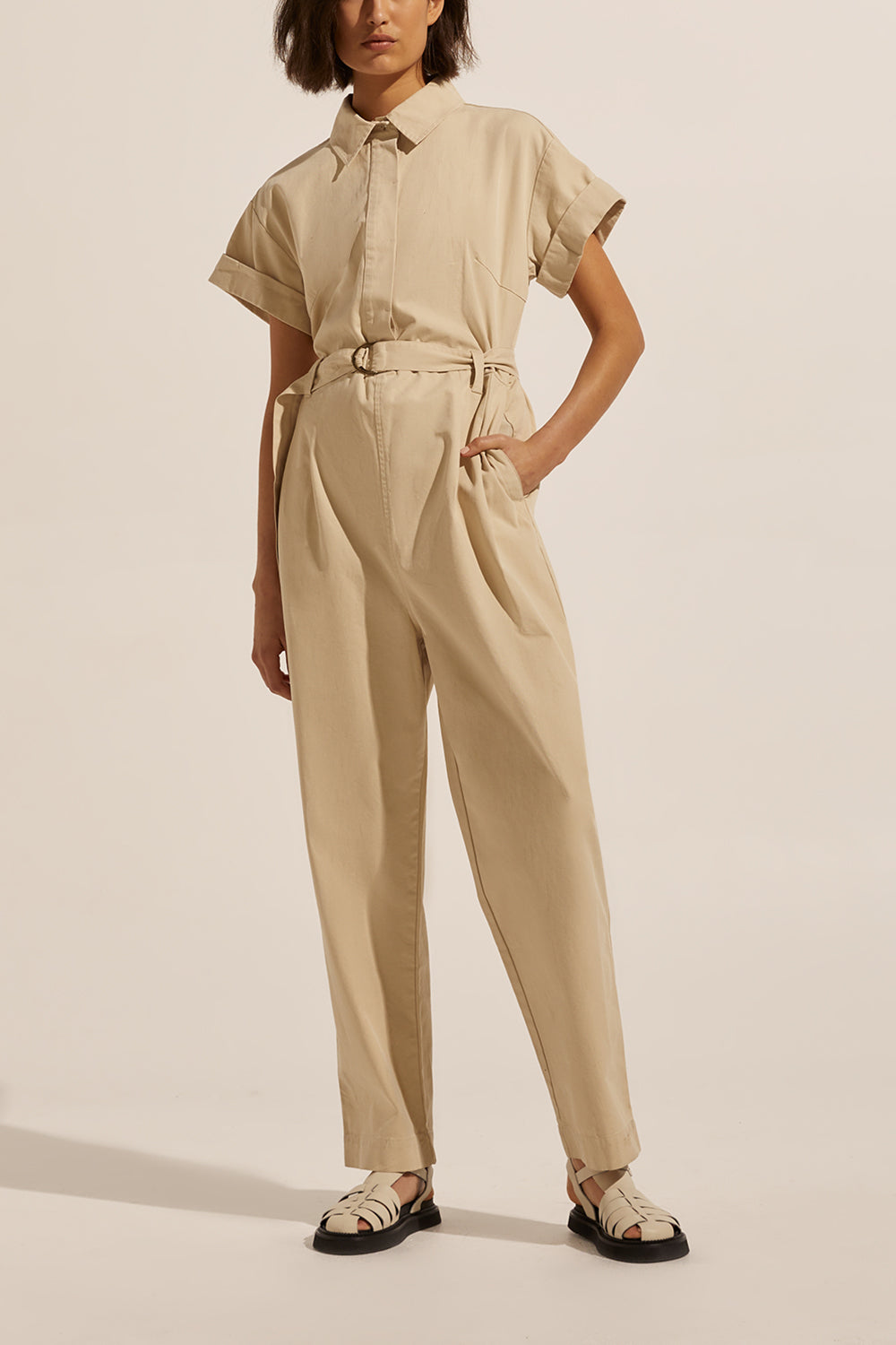 blast jumpsuit - stone