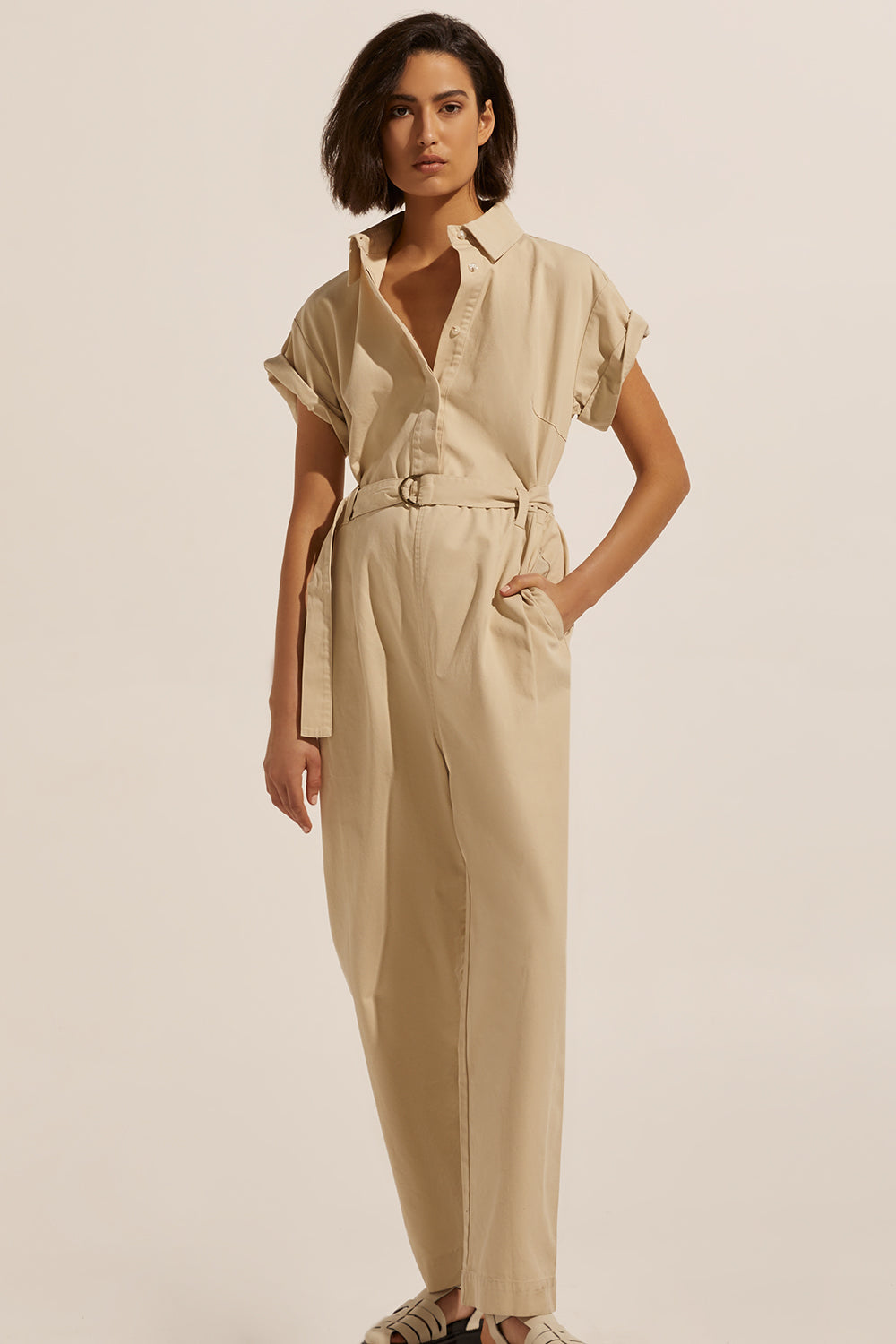 blast jumpsuit - stone