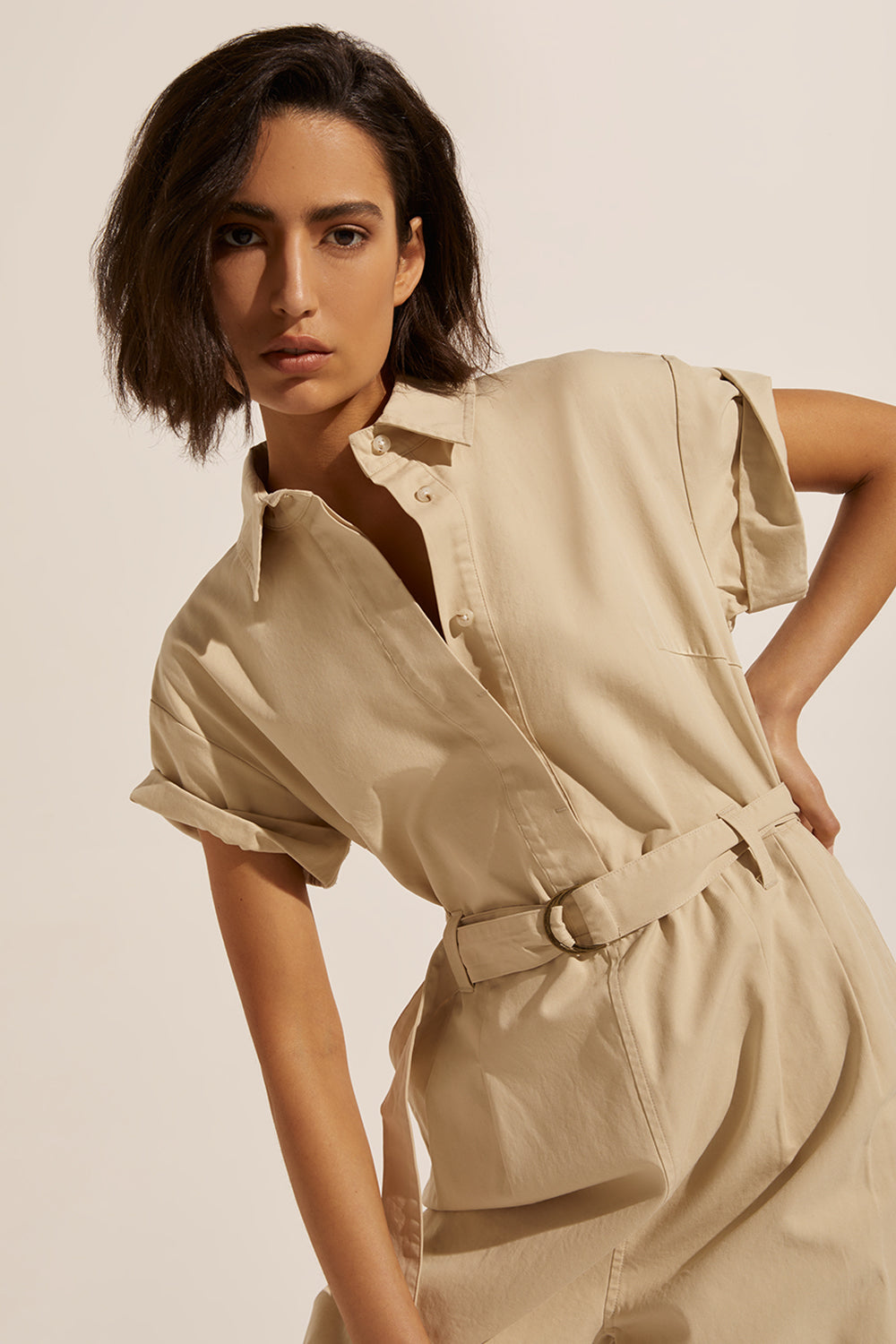 blast jumpsuit - stone