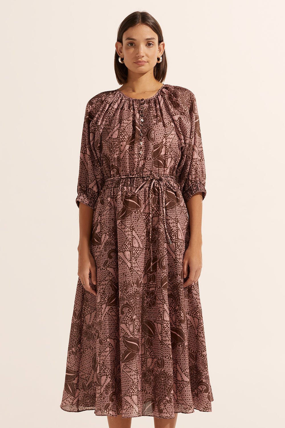 sonata dress - cacao batik