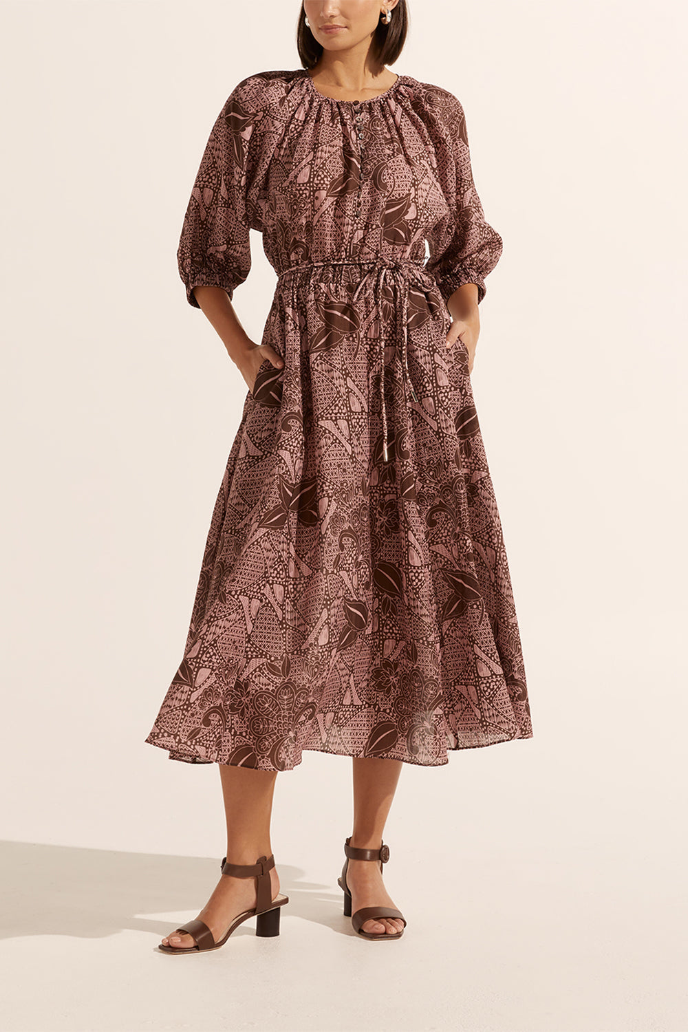 sonata dress - cacao batik