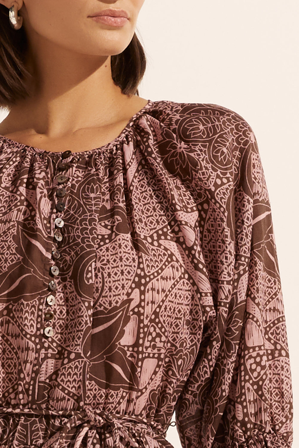 sonata dress - cacao batik