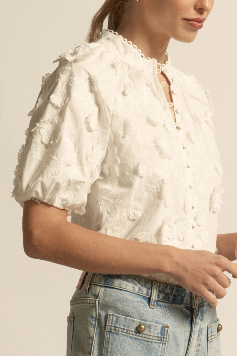 solstice top - porcelain broderie|  zoe kratzmann| considered design