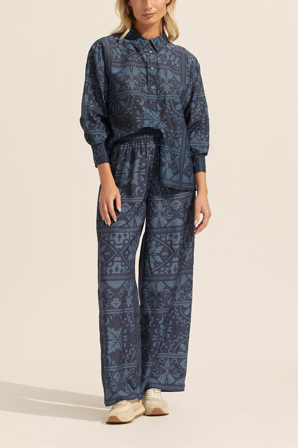 breeze pant - indigo mosaic