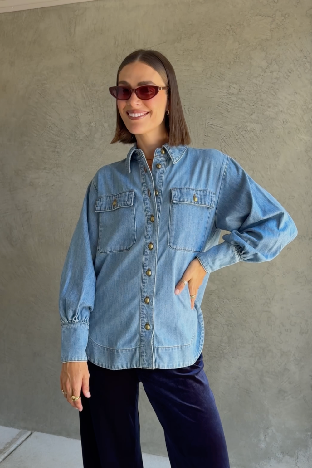 crest top - light washed denim|  zoe kratzmann| considered design