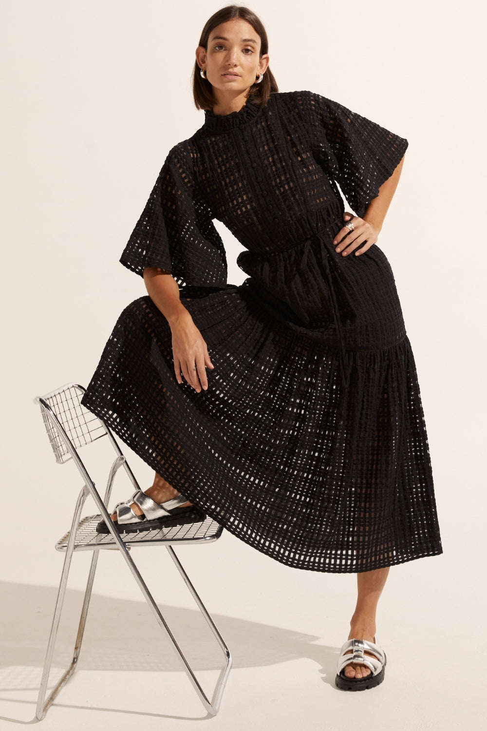navigate dress - black window