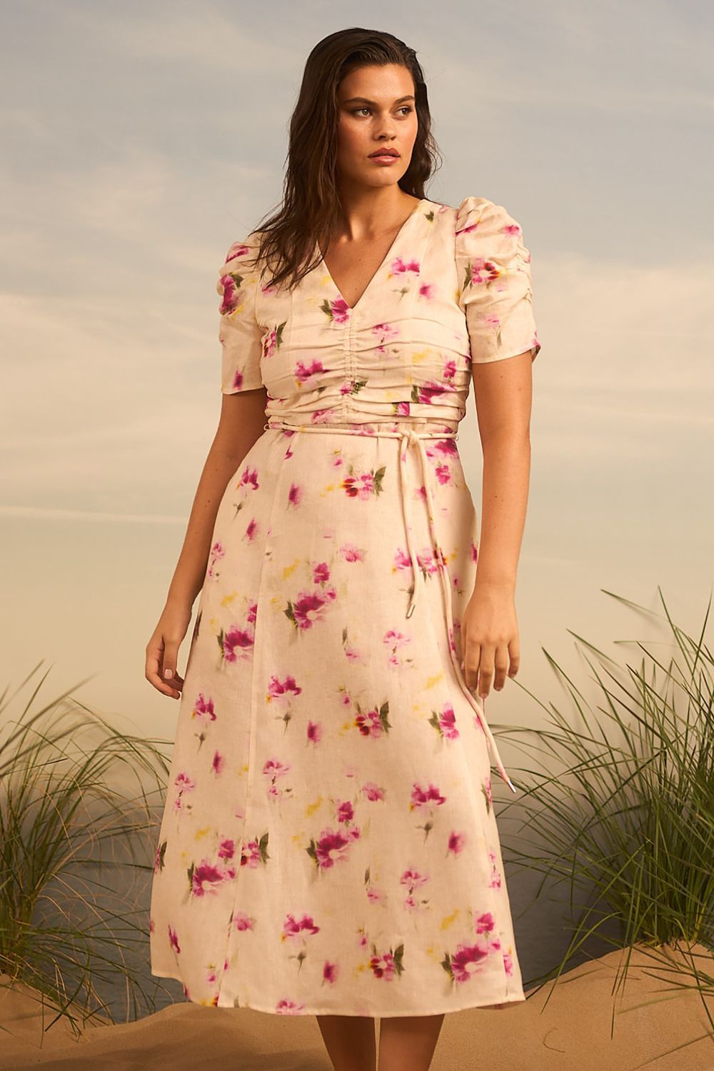 glimmer dress - watercolour bloom|  zoe kratzmann| considered design