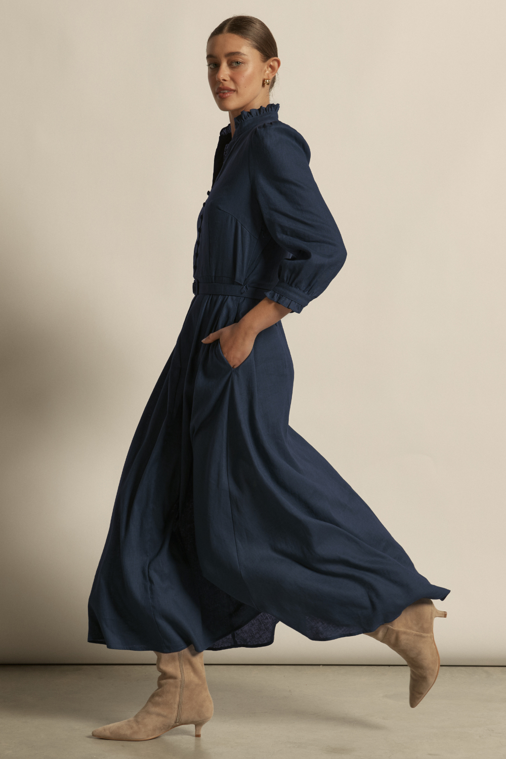 halo dress - navy|  zoe kratzmann| considered design