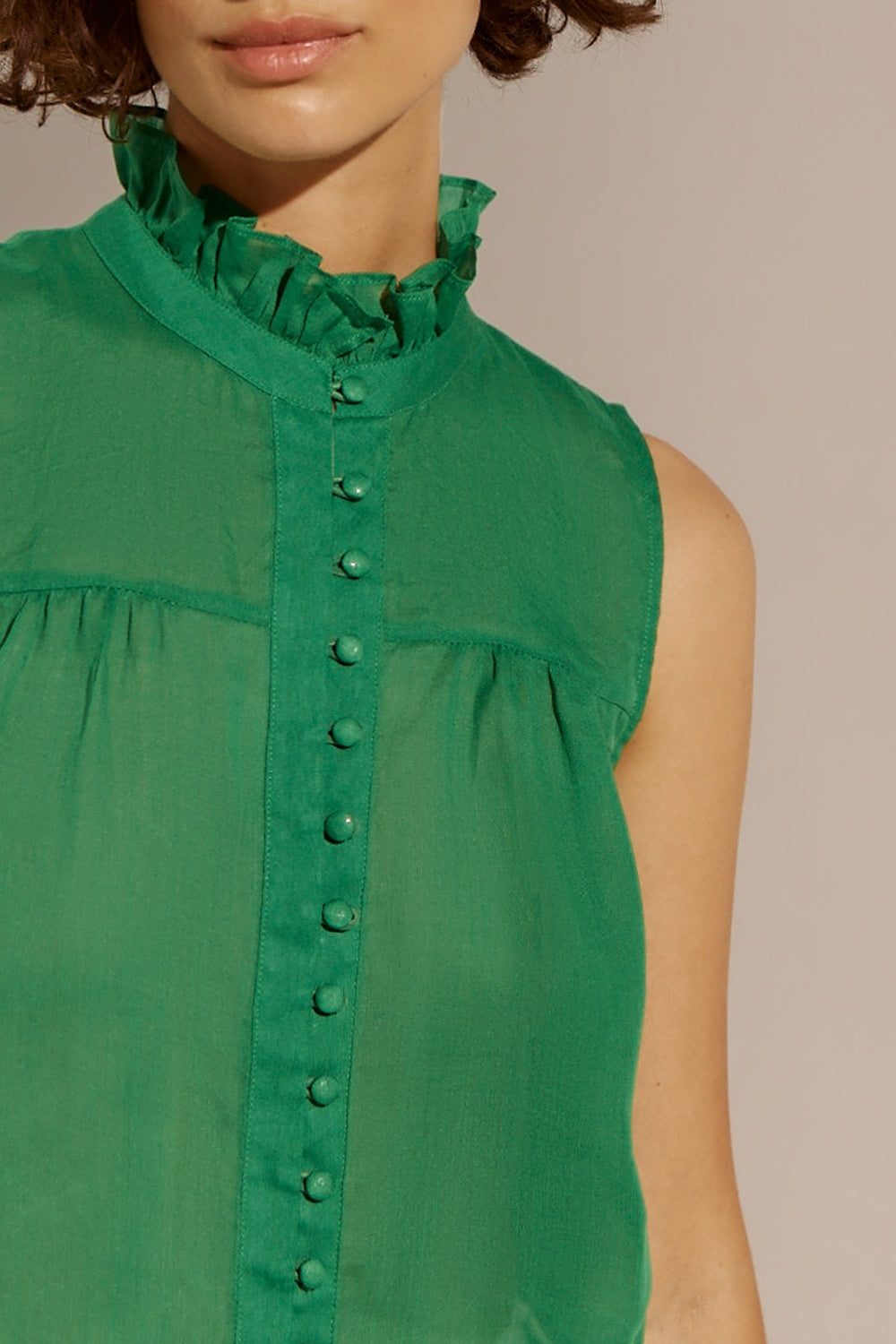 tempo top - palm green