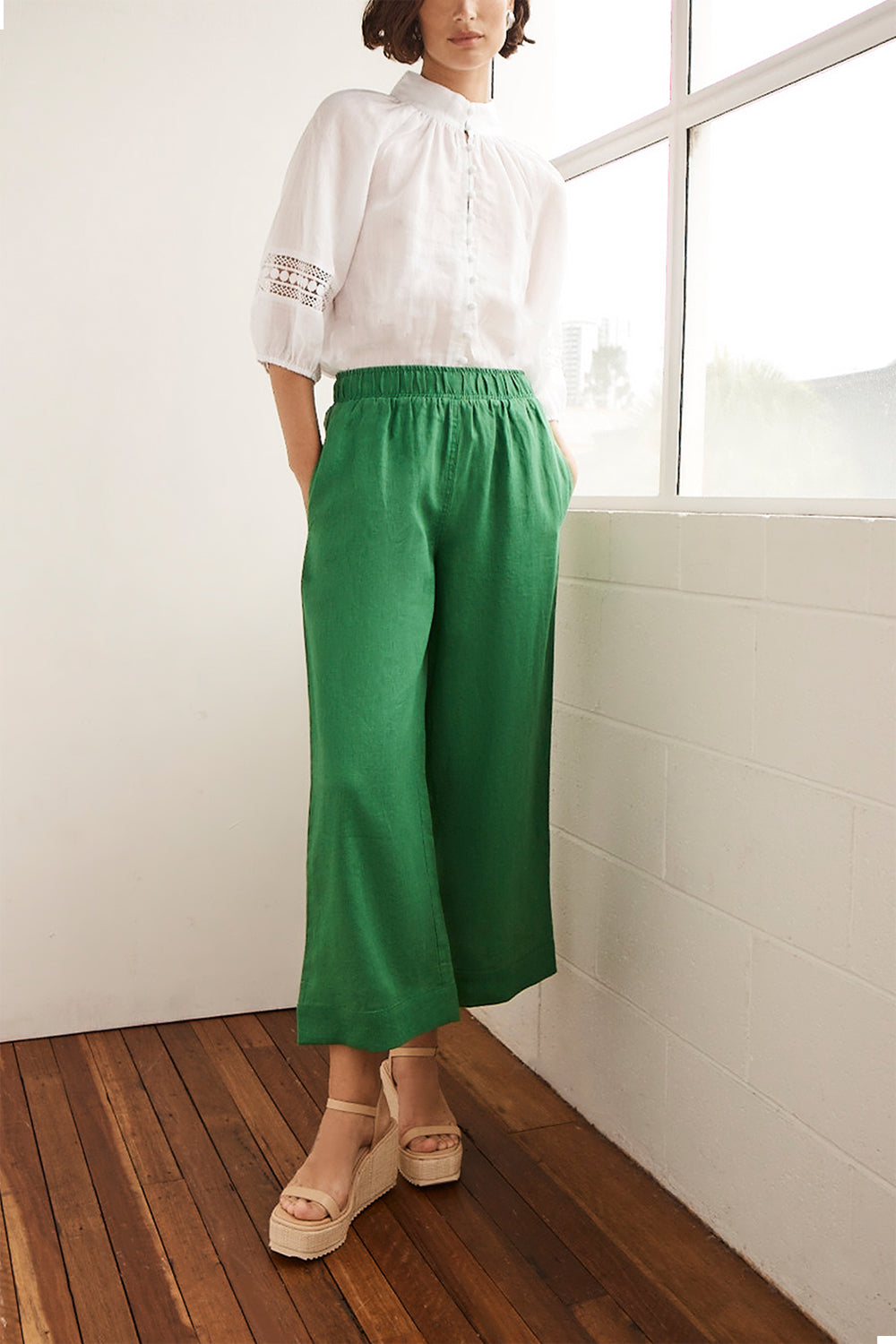 wattage pant - palm green