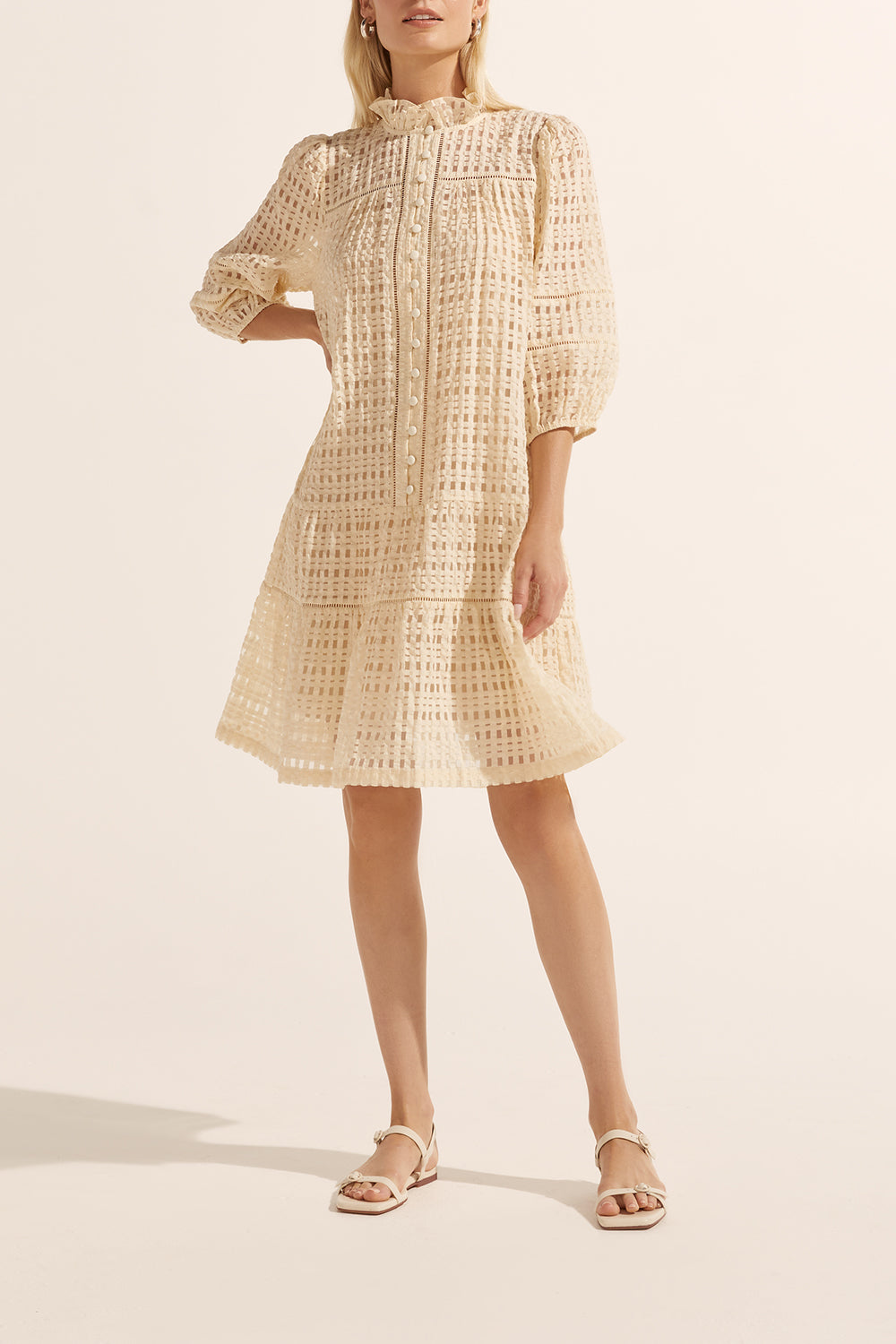 beacon dress - cream window