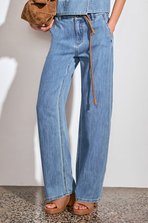 flint jean - mid wash denim