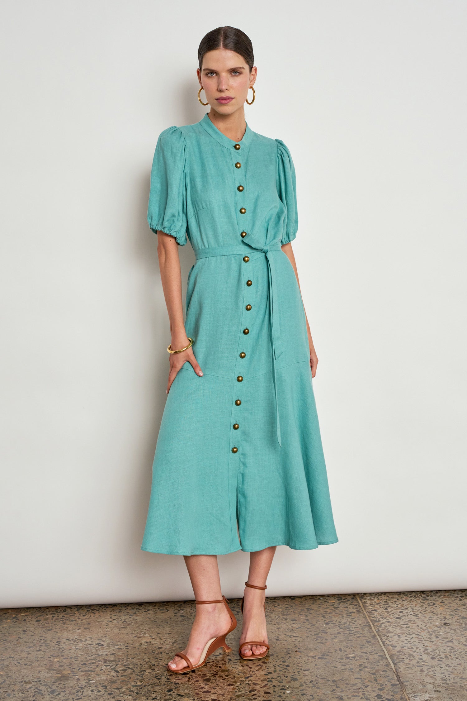 cascade dress - pistachio