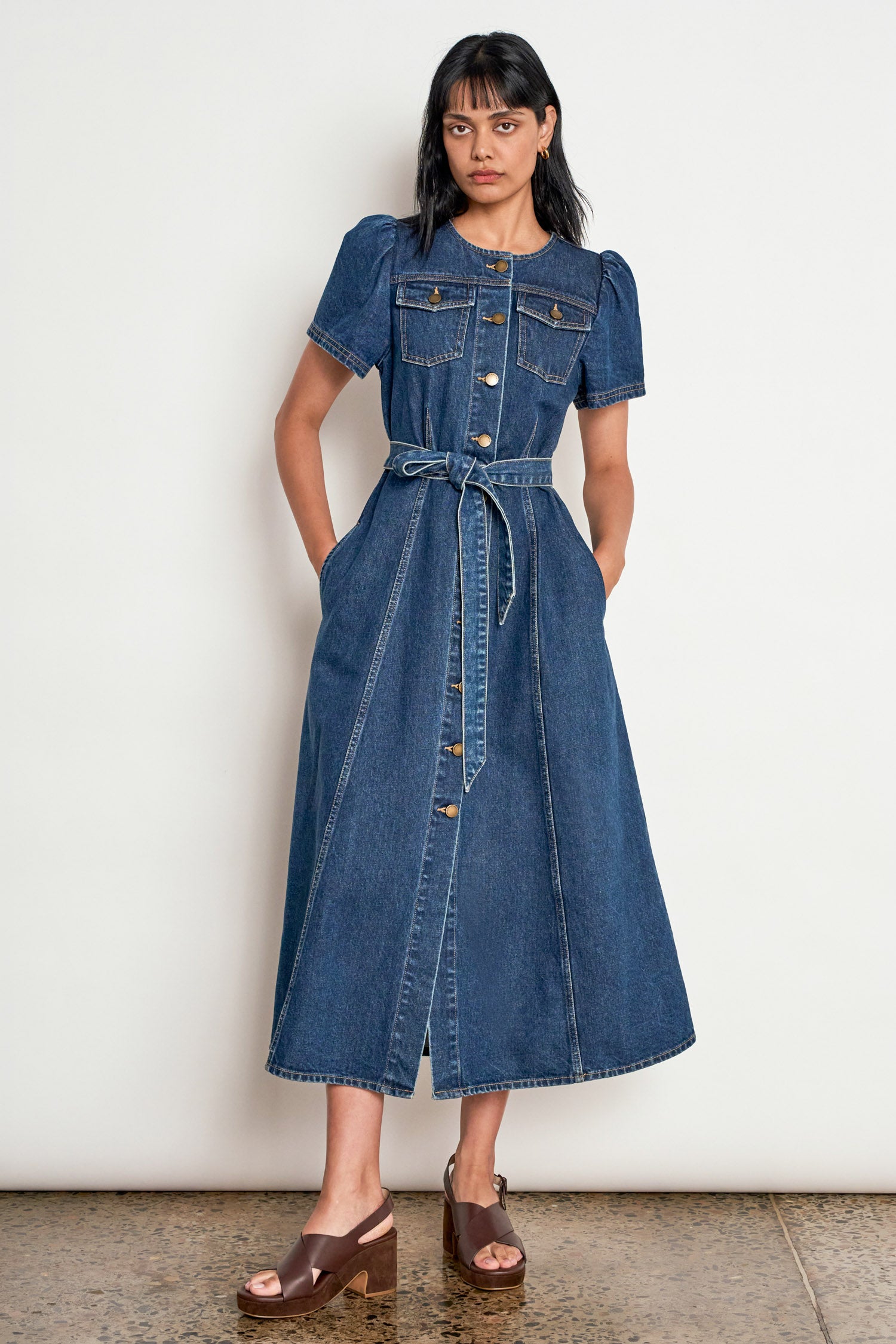 allude dress - indigo denim|  zoe kratzmann| considered design