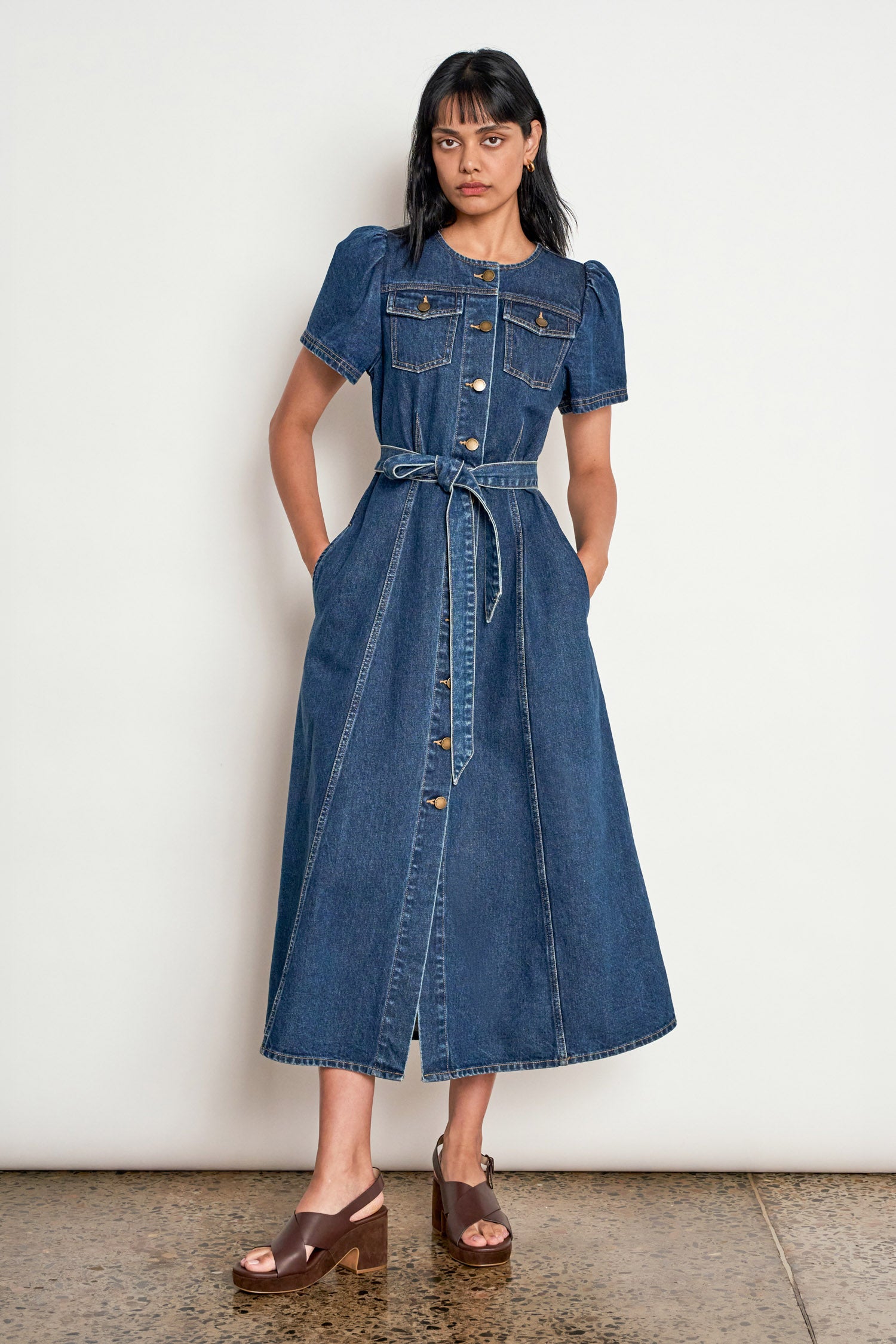 allude dress - indigo denim|  zoe kratzmann| considered design