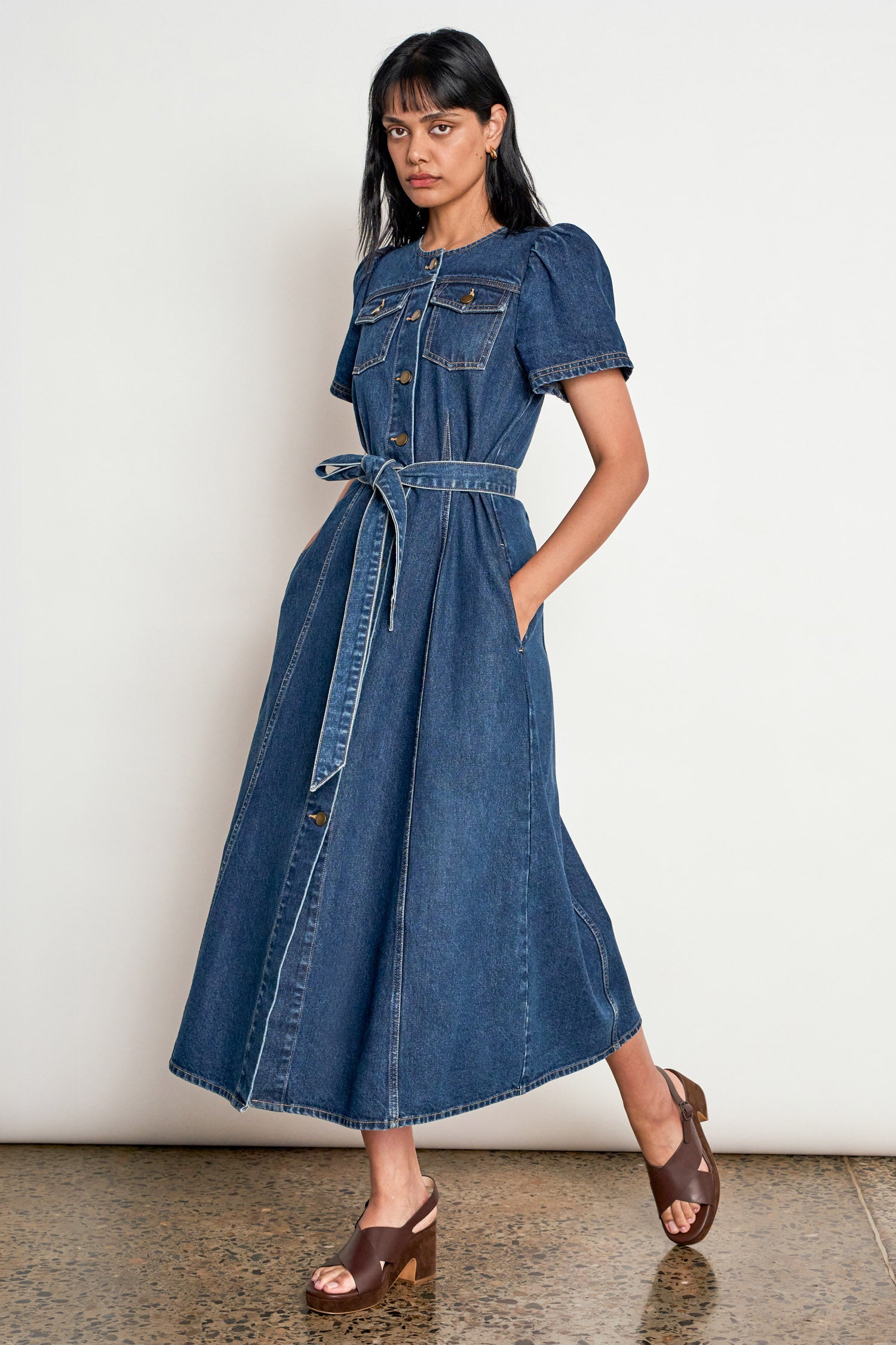 allude dress - indigo denim|  zoe kratzmann| considered design