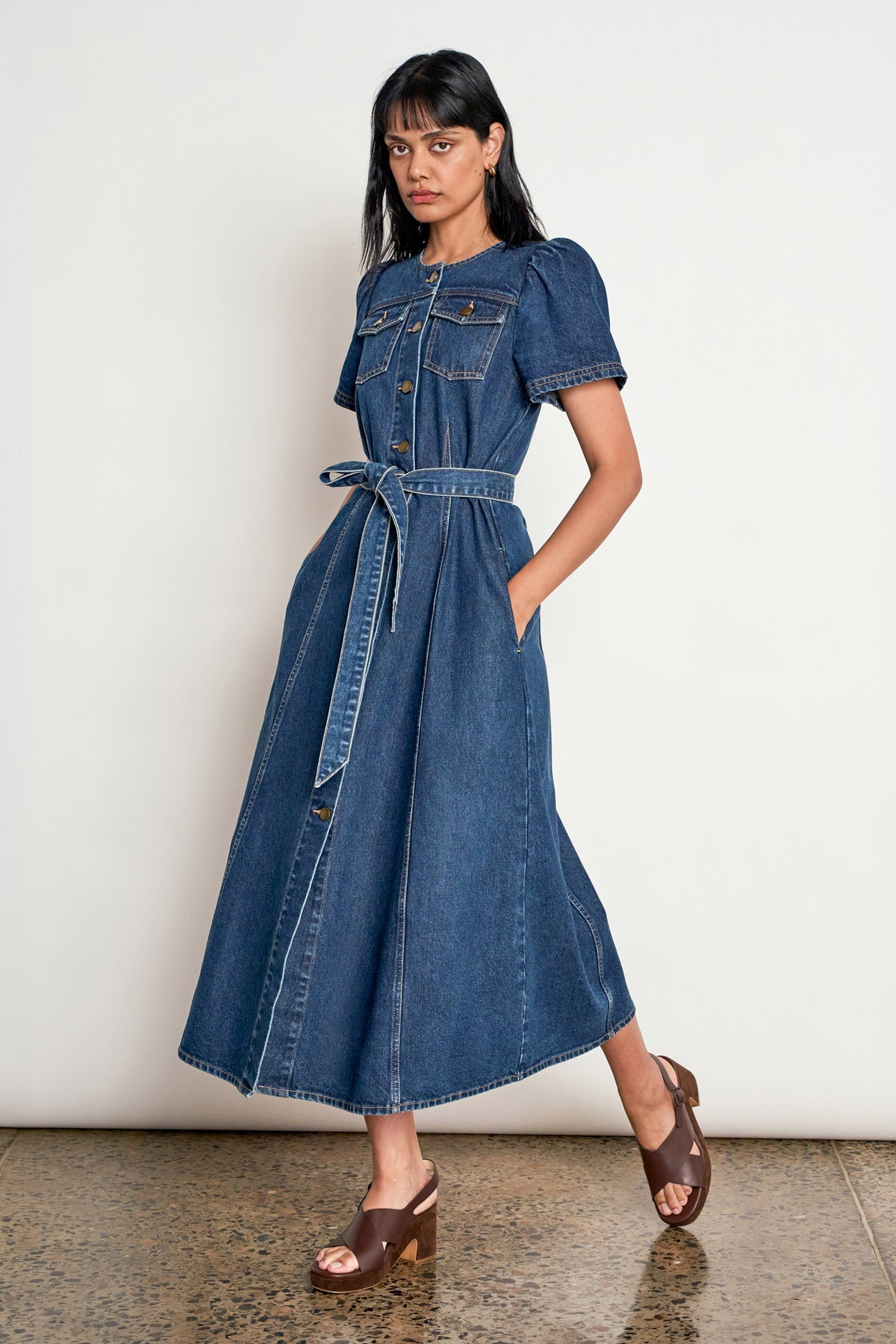 allude dress - indigo denim|  zoe kratzmann| considered design