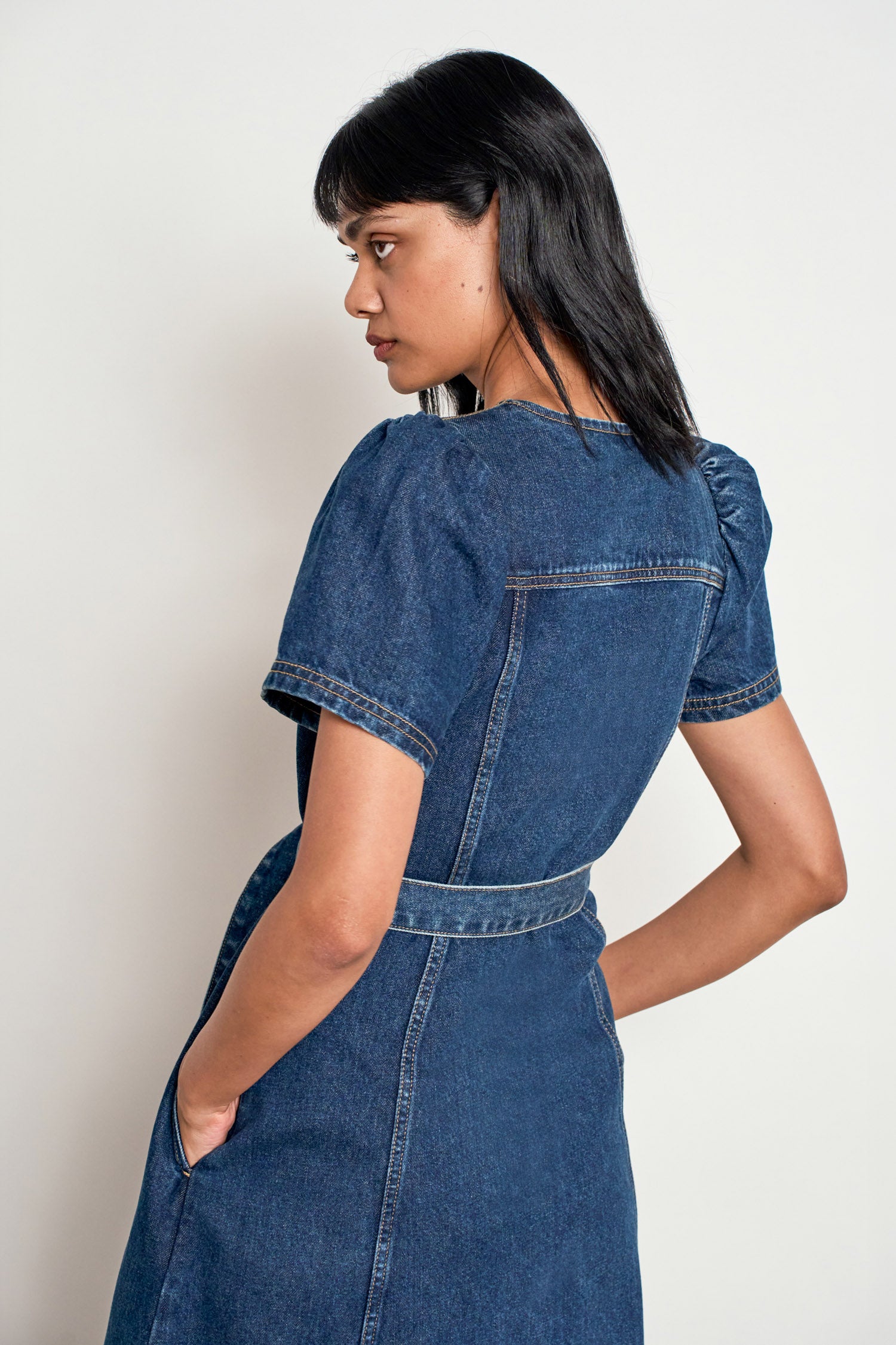 allude dress - indigo denim|  zoe kratzmann| considered design