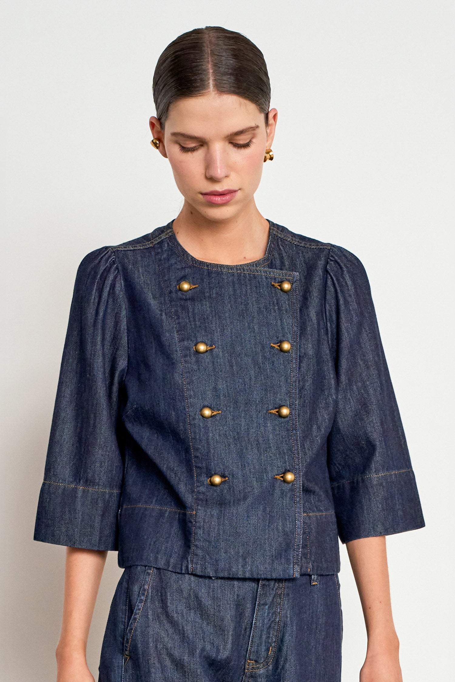 plunge jacket - dark denim|  zoe kratzmann| considered design