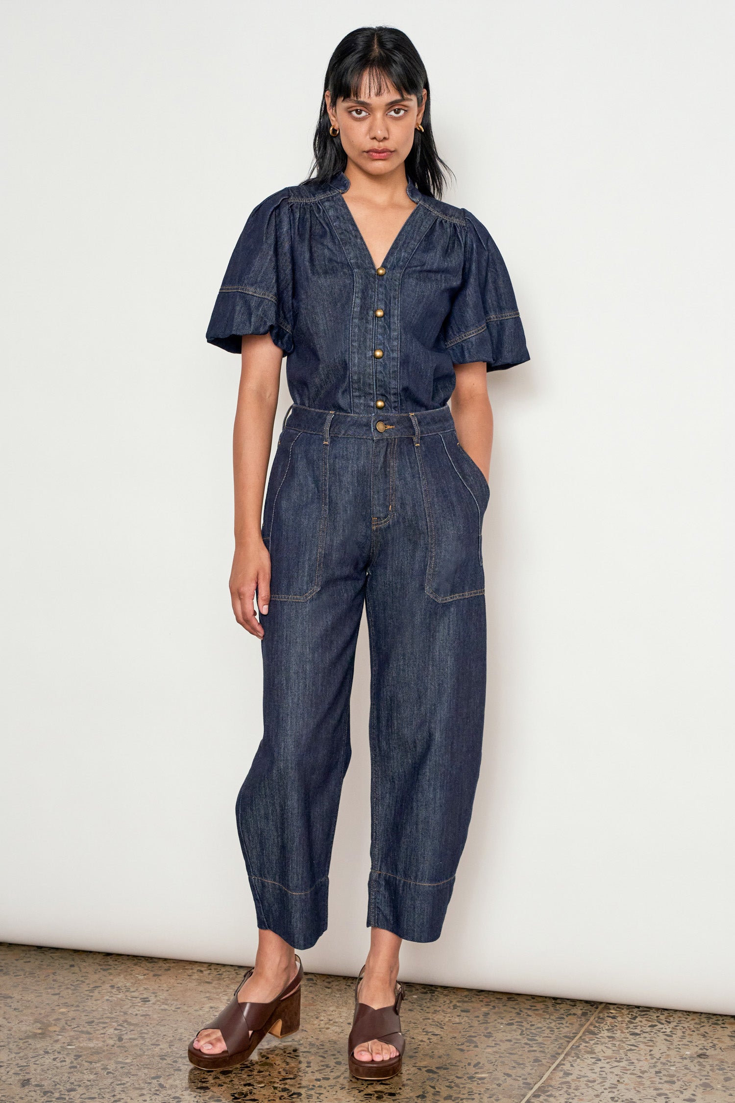 magnify top - dark denim|  zoe kratzmann| considered design