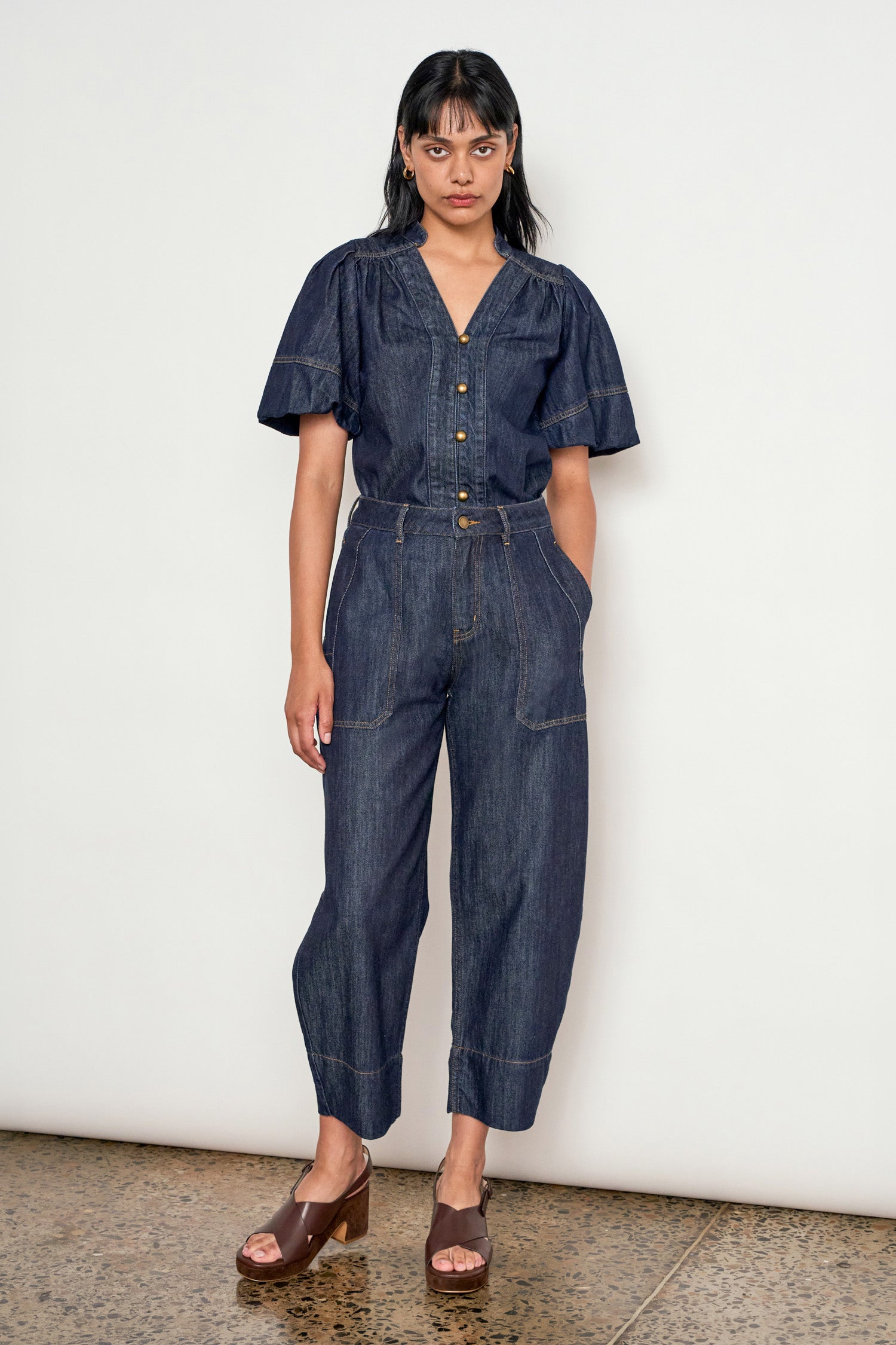 magnify top - dark denim|  zoe kratzmann| considered design