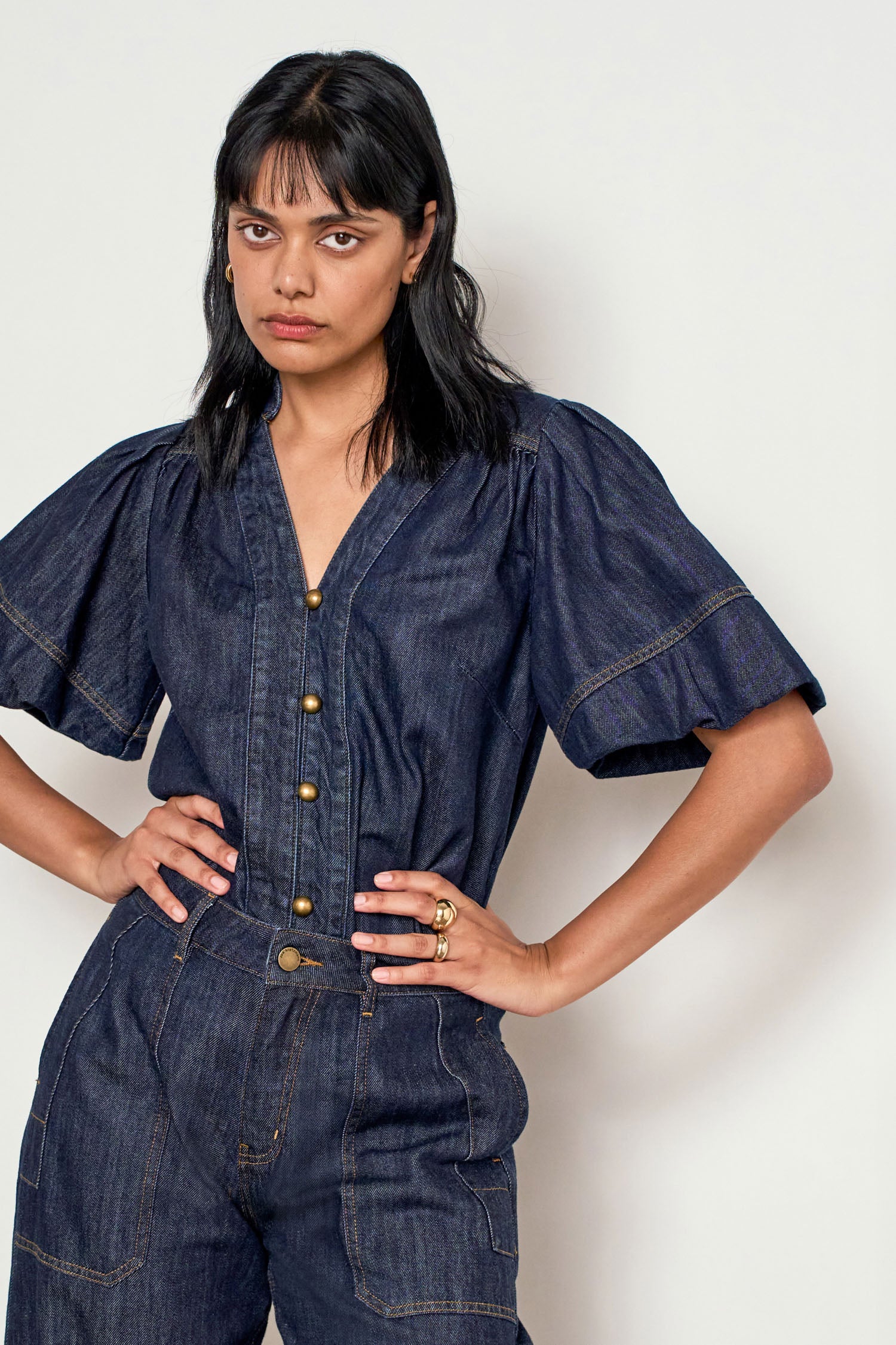 magnify top - dark denim|  zoe kratzmann| considered design