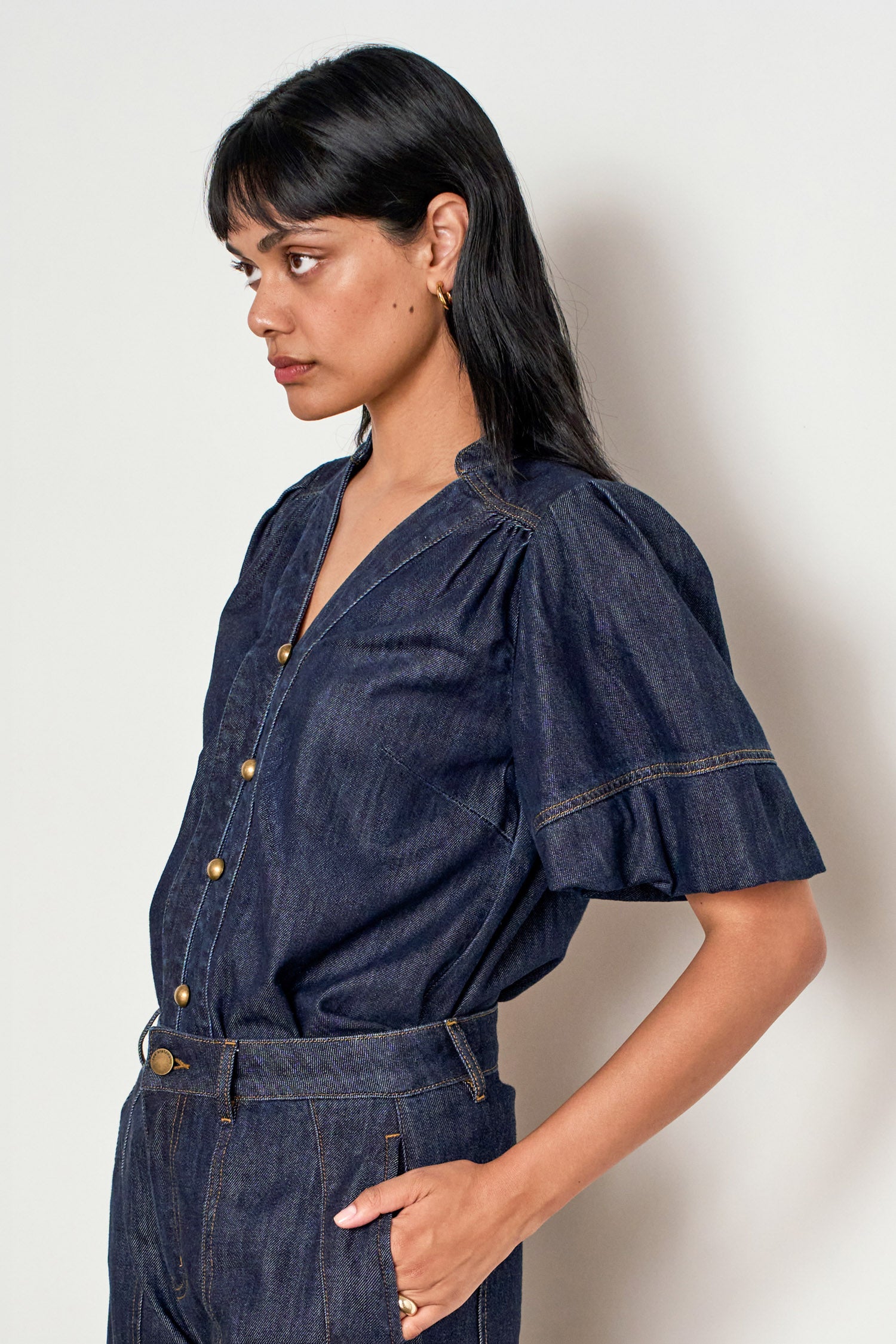 magnify top - dark denim|  zoe kratzmann| considered design