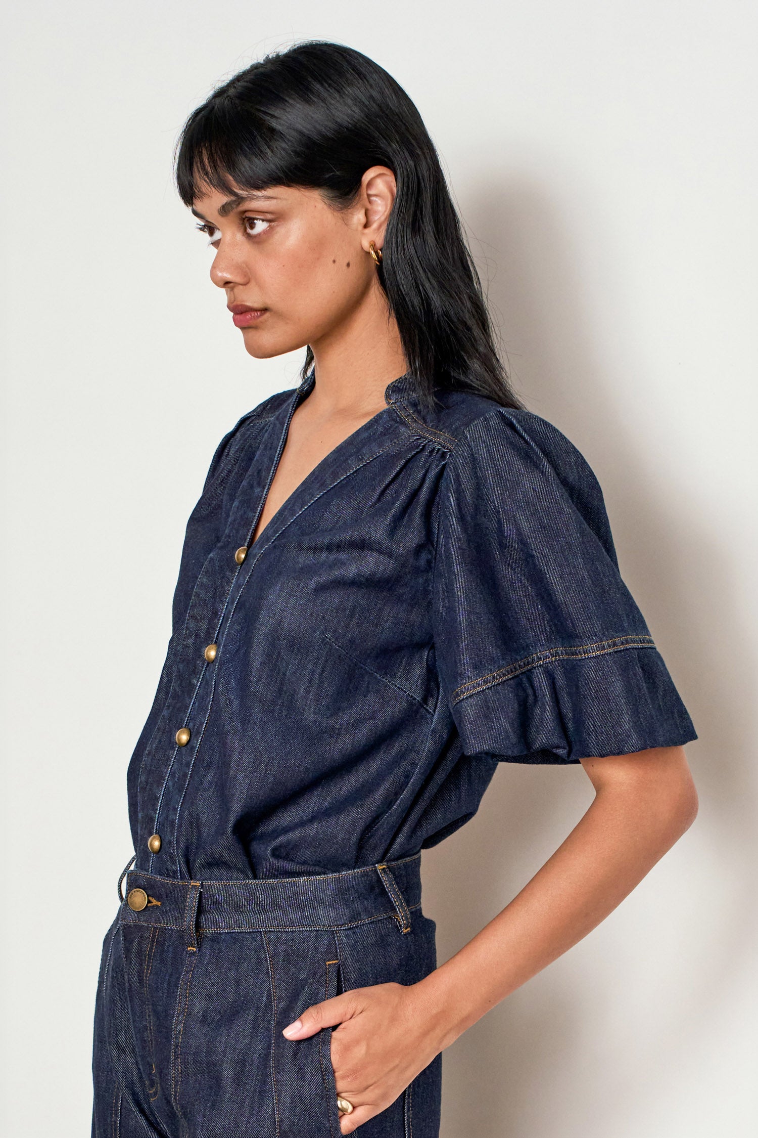 magnify top - dark denim|  zoe kratzmann| considered design