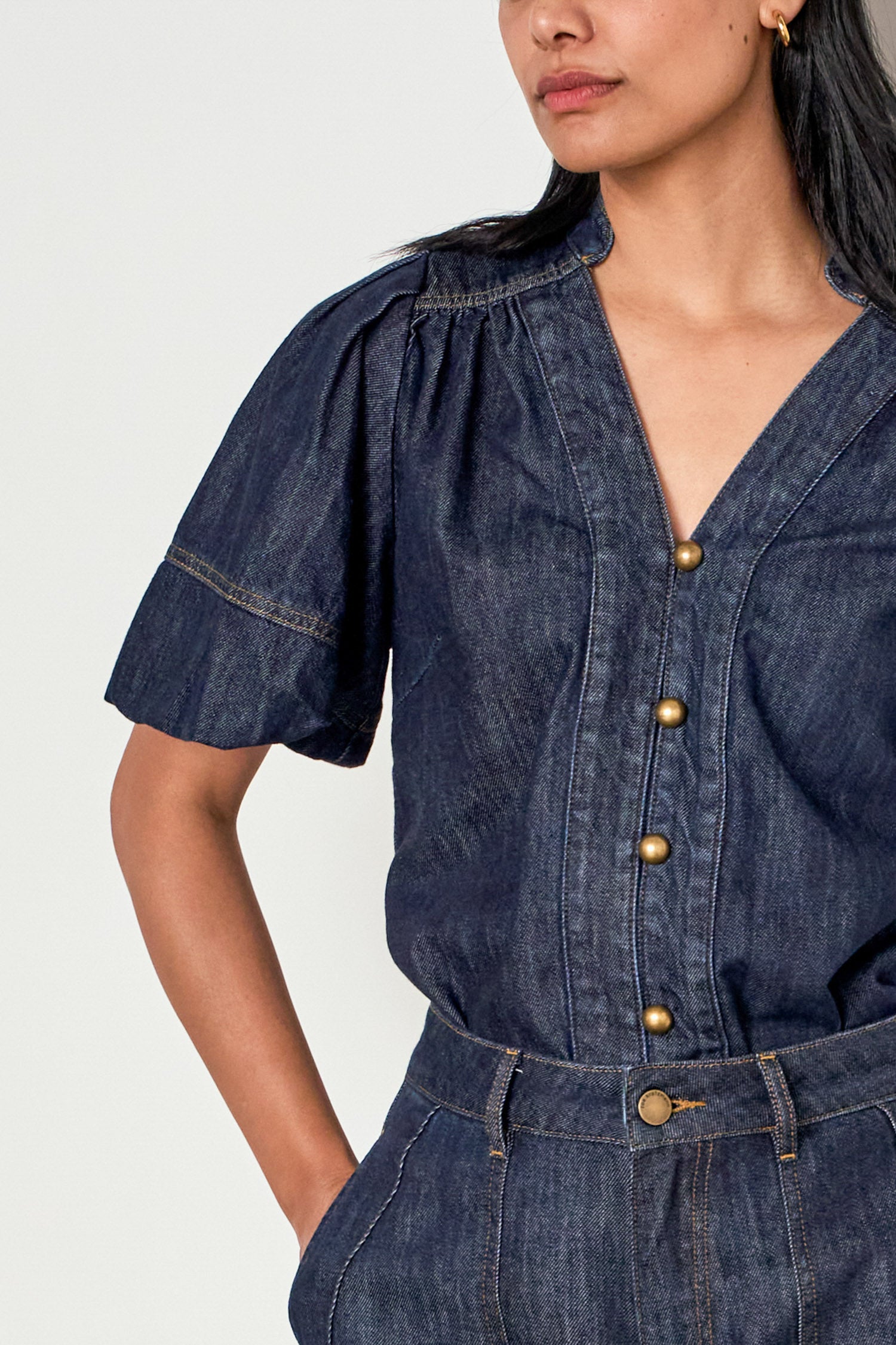 magnify top - dark denim|  zoe kratzmann| considered design