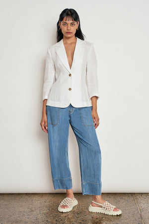 ledger jean - mid wash denim