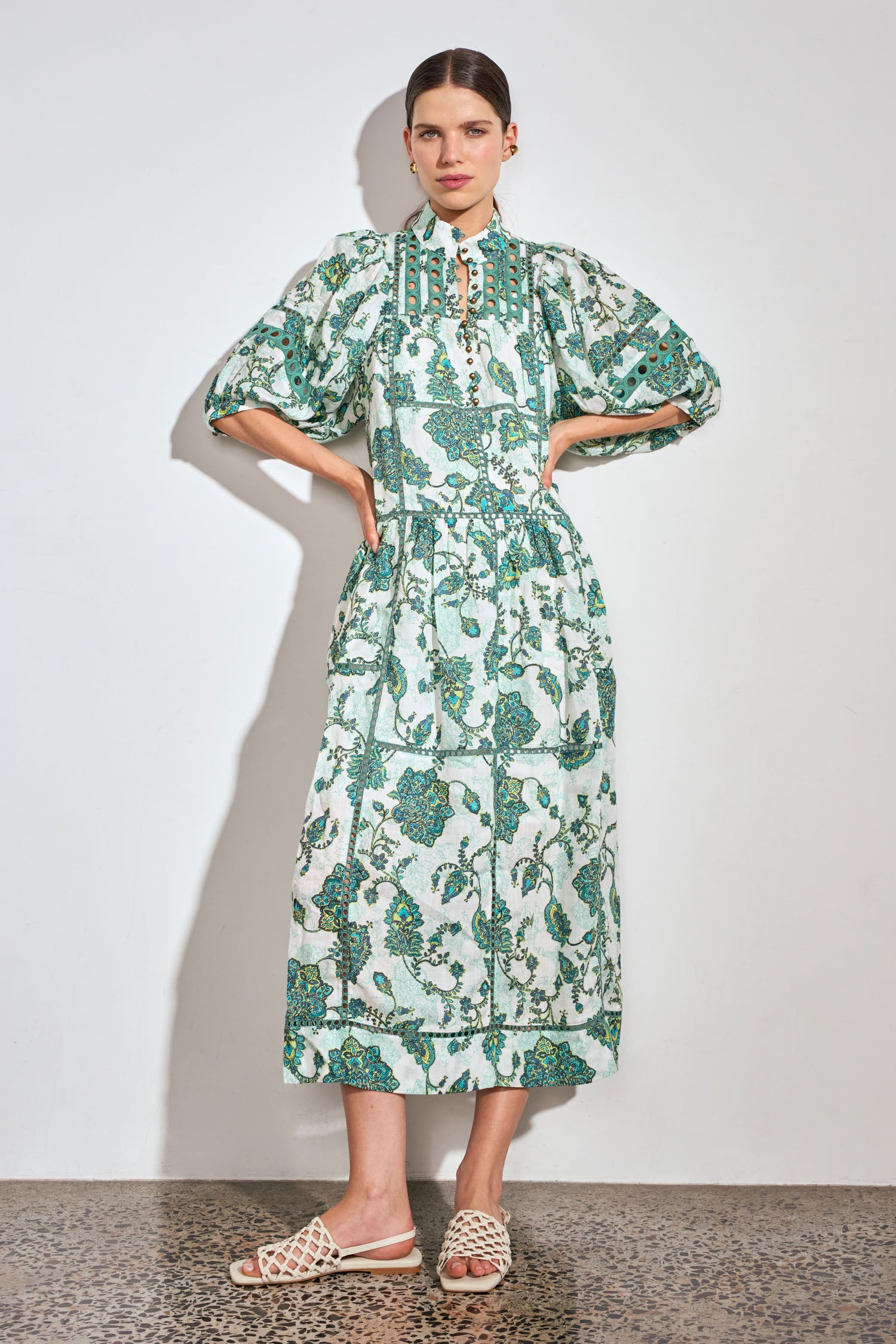 flutter dress - garden paisley