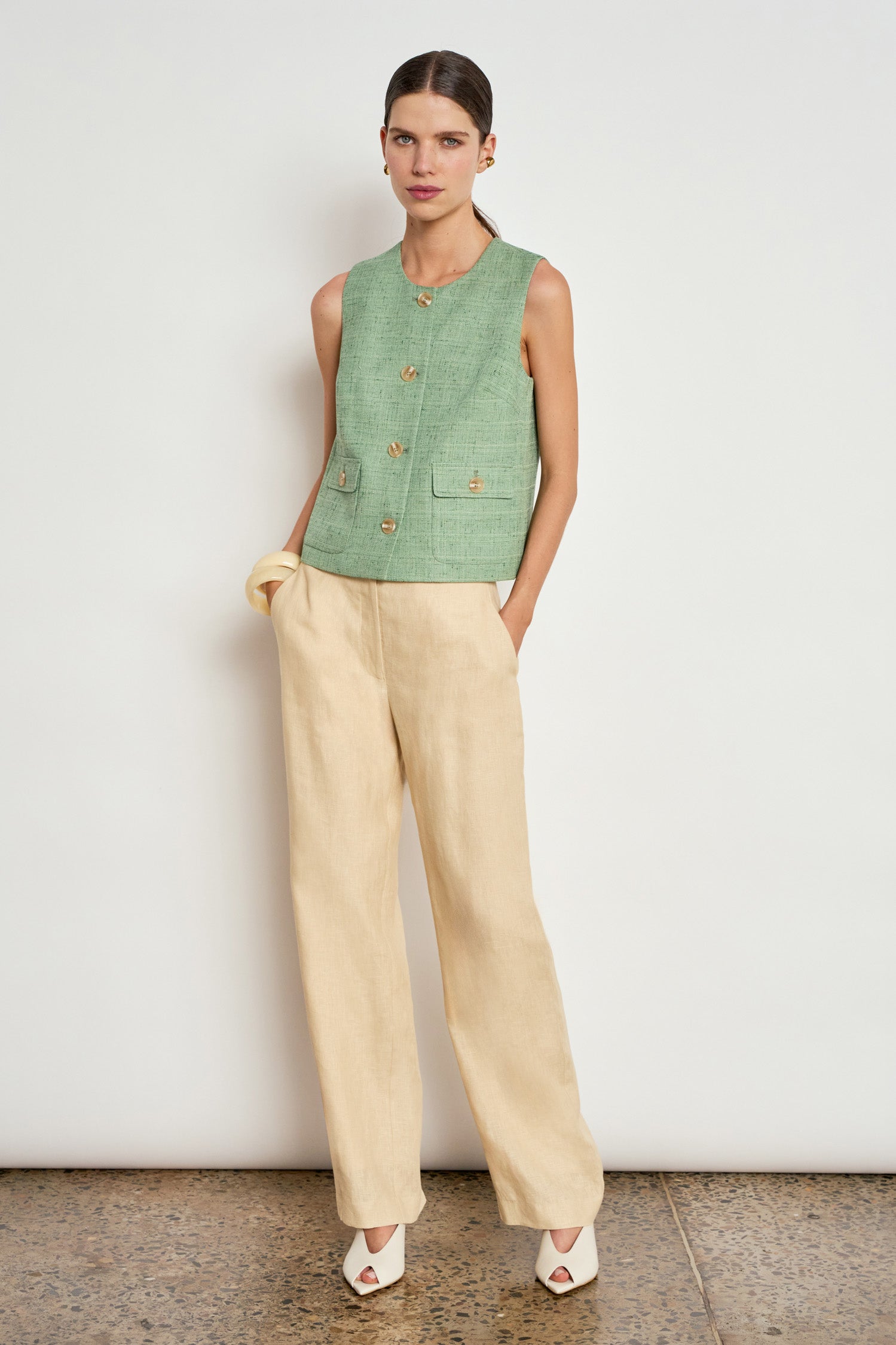 offset pant - eggshell|  zoe kratzmann| considered design