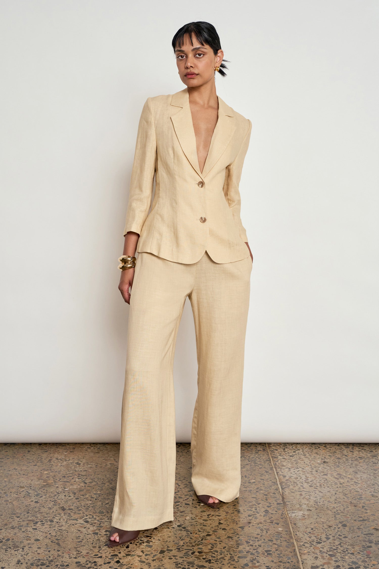 offset pant - eggshell