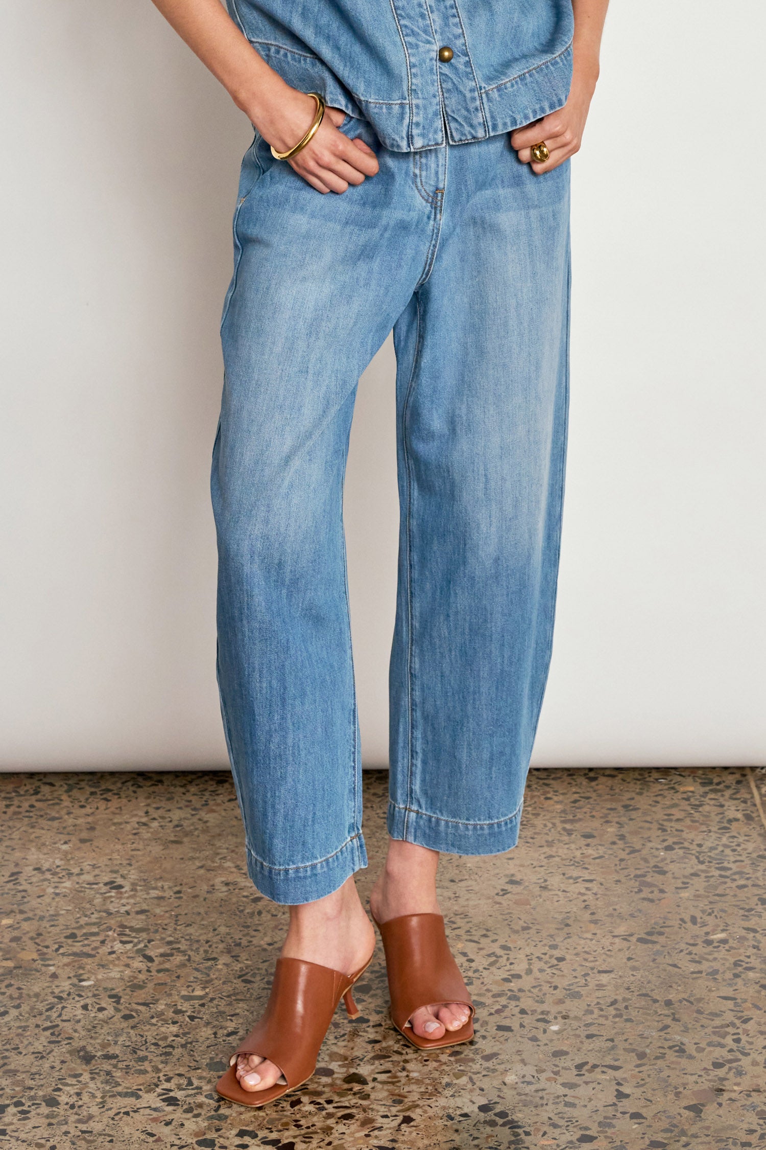 ascend pant - mid wash denim
