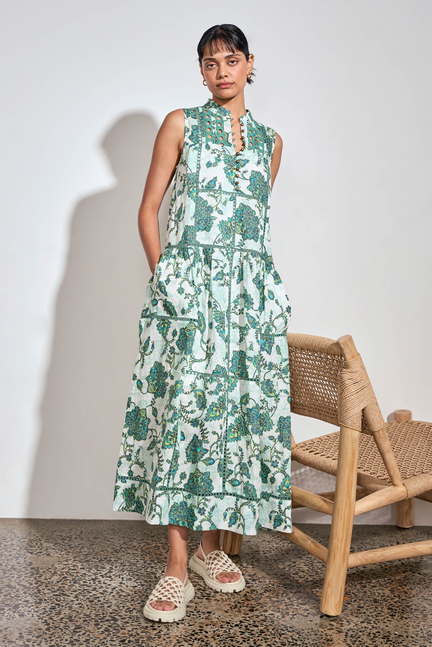 linger dress - garden paisley