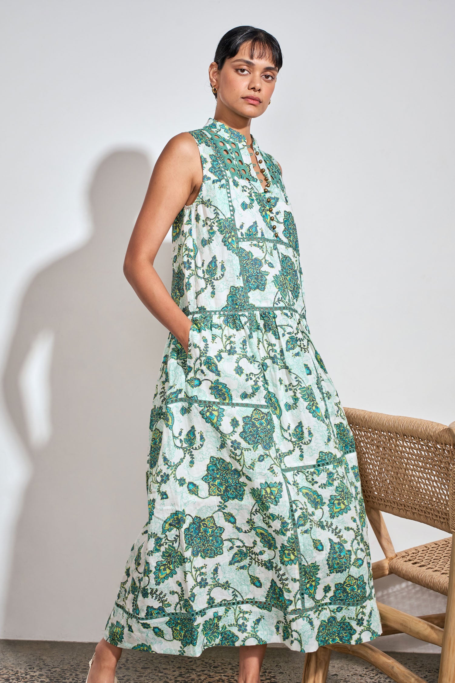 linger dress - garden paisley