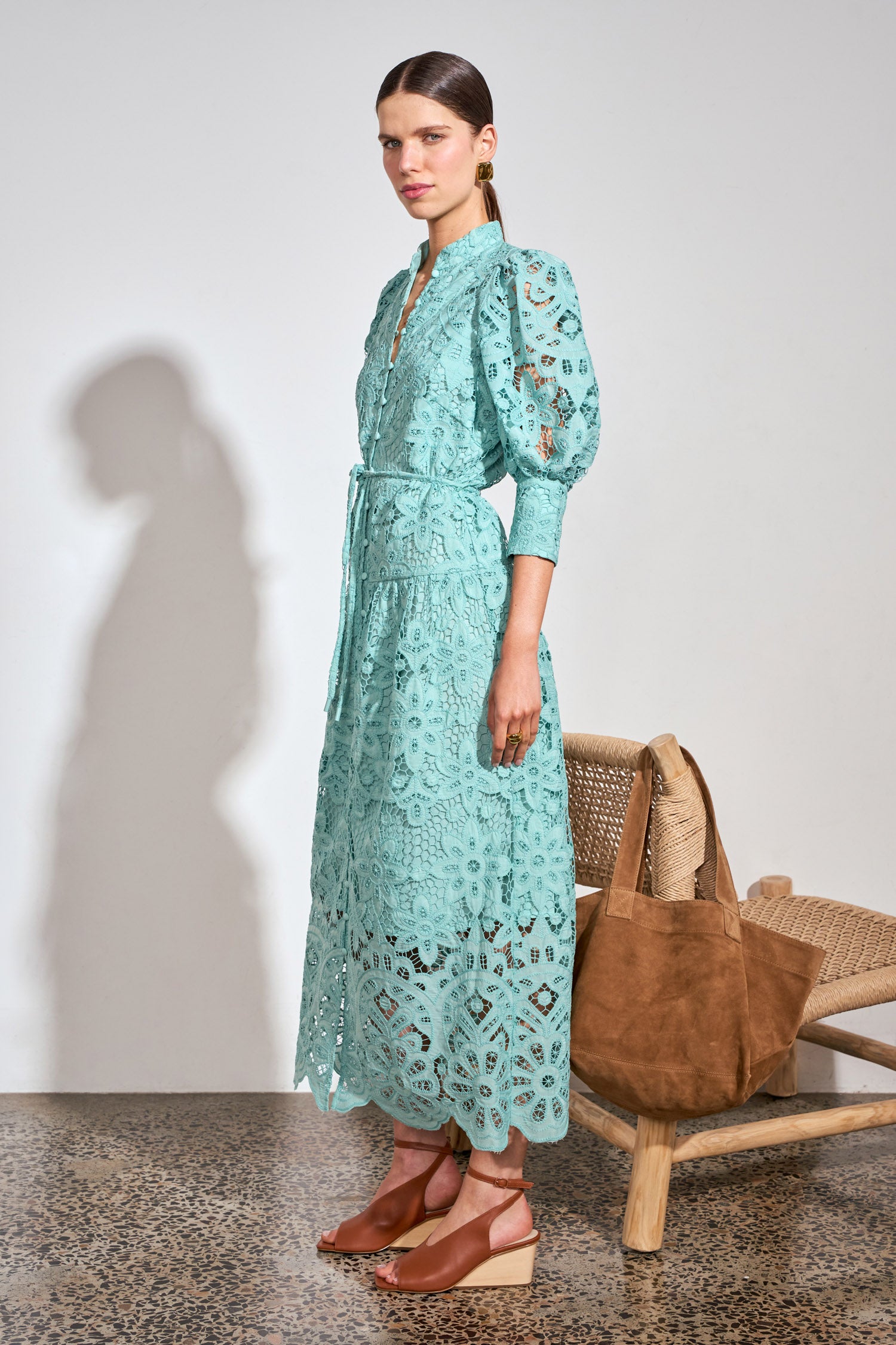 gravitate maxi dress - pistachio