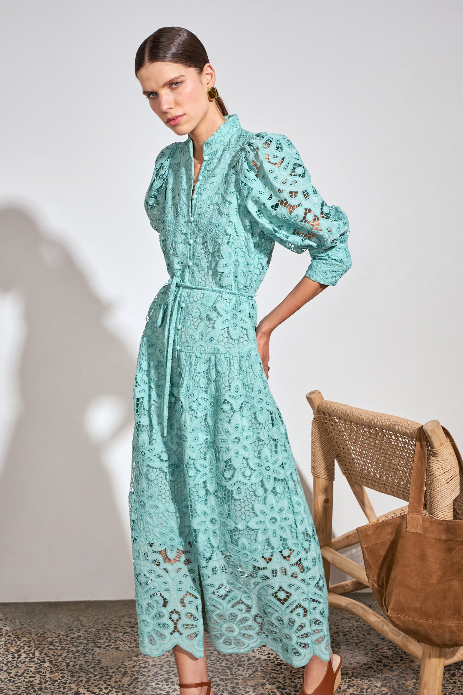 gravitate maxi dress - pistachio