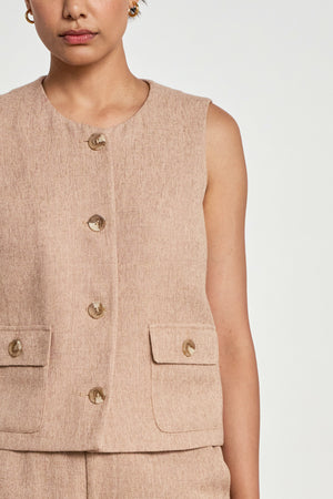 sense vest - pebble