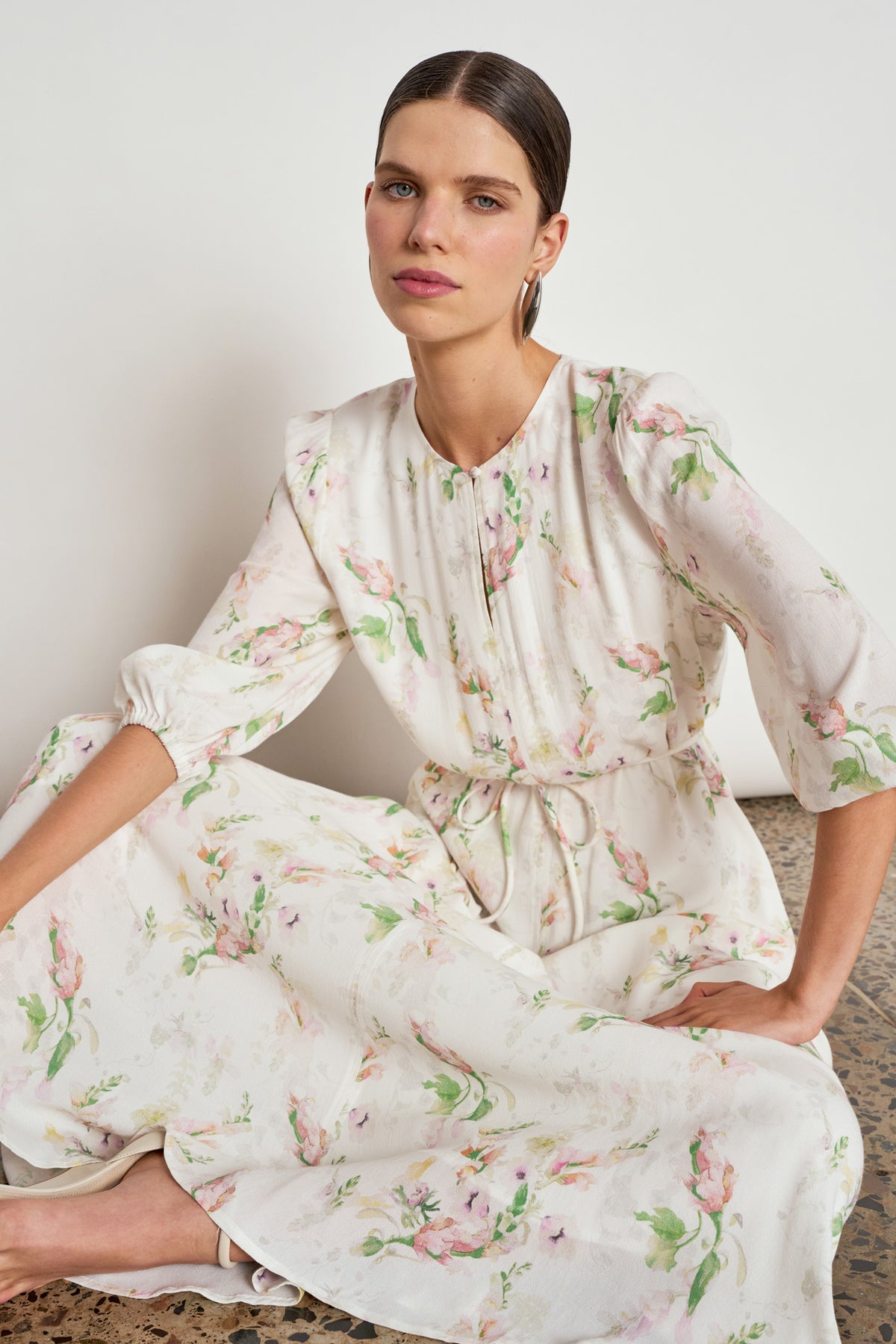 sequence dress - painterly bloom