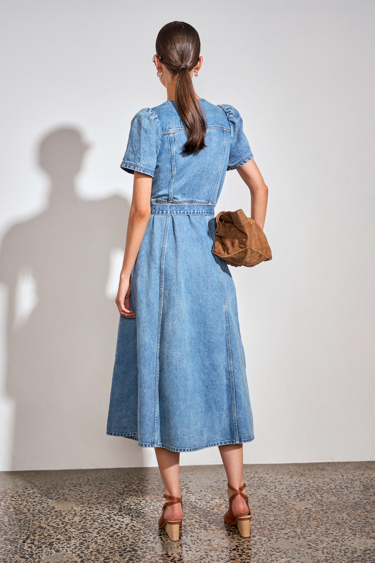 allude dress - mid denim