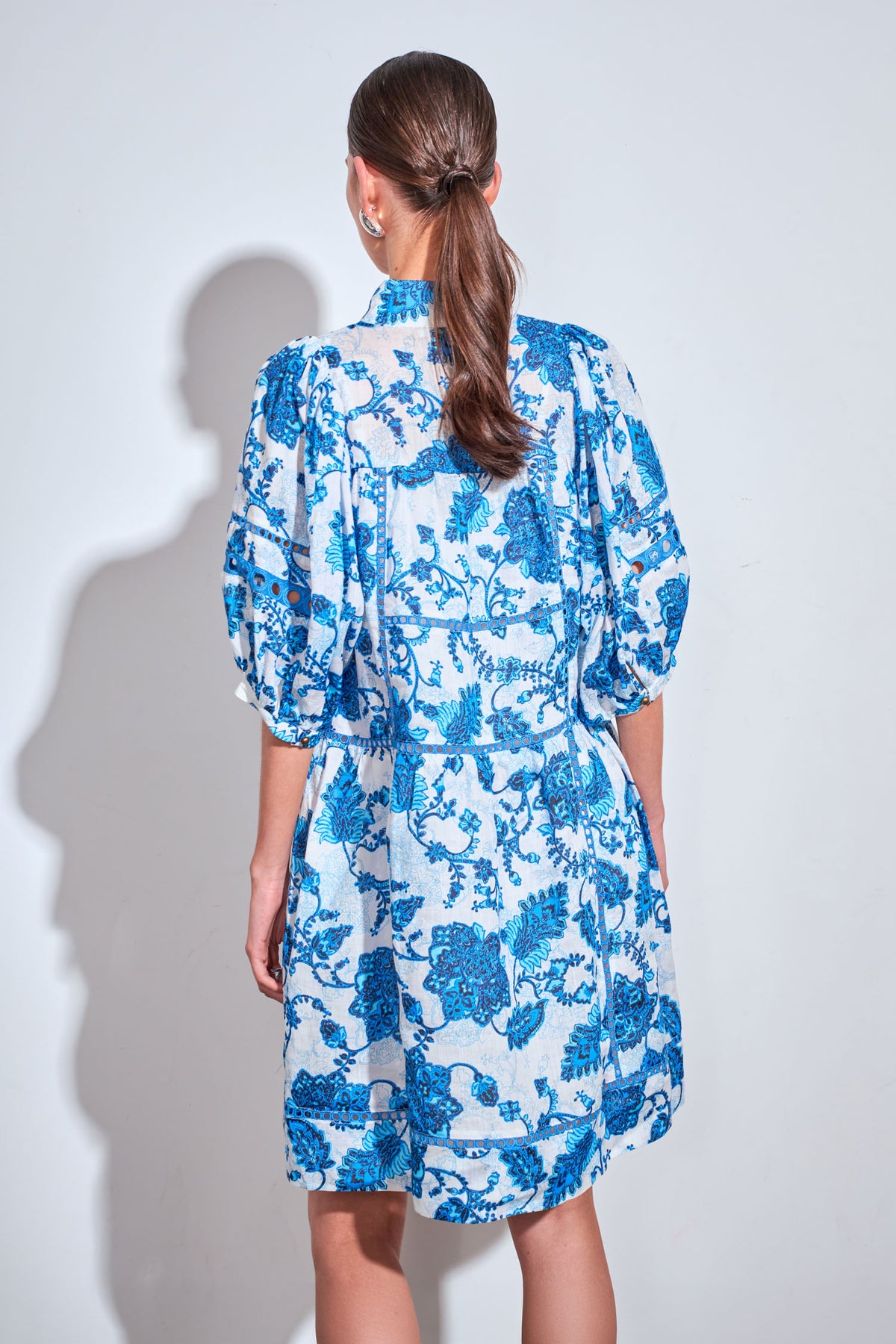 capture dress - azure paisley
