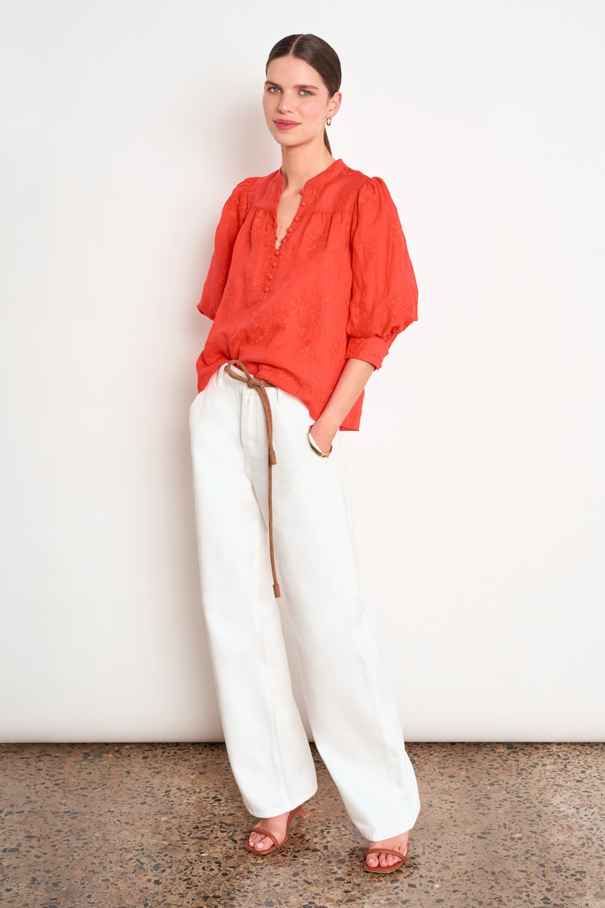 poise top - papaya|  zoe kratzmann| considered design