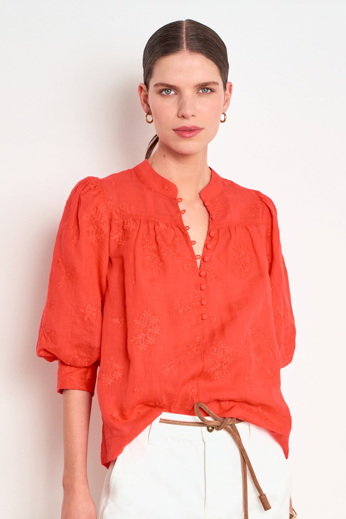 poise top - papaya|  zoe kratzmann| considered design